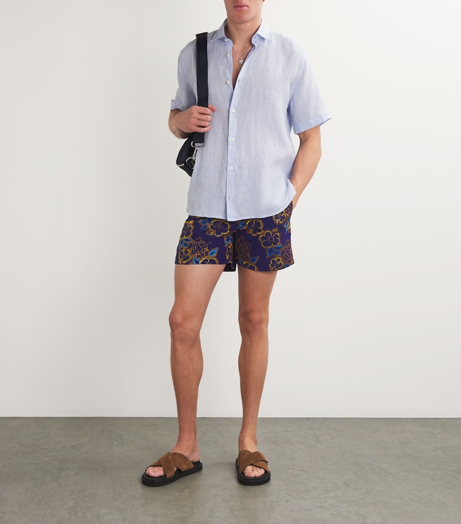 Hibiscus Embroidered Mistral Swim Shorts 605 MIDNIGHT Image 4
