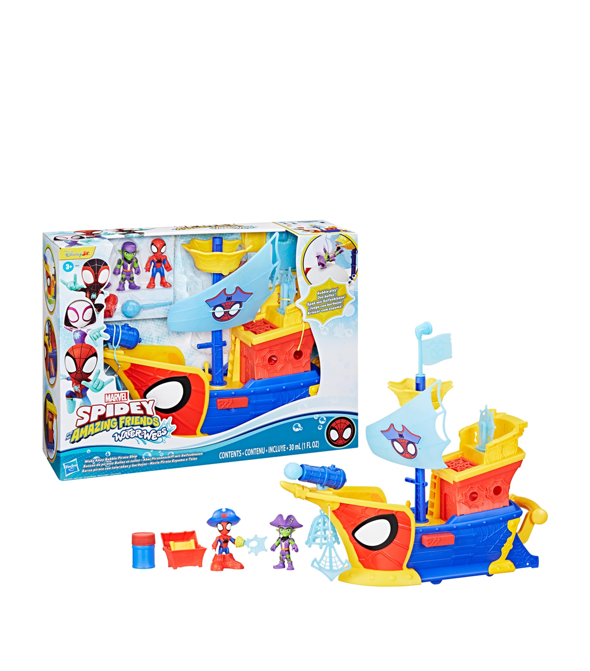 Spider-Man Webs Ahoy Bubble Pirate Ship Playset MULTI Image 2