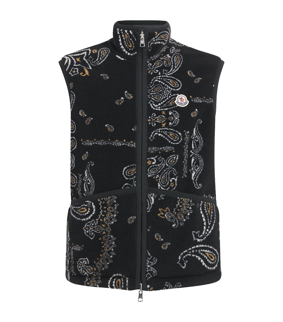Moncler Mens Padded Reversible Paisley Gilet Image 1