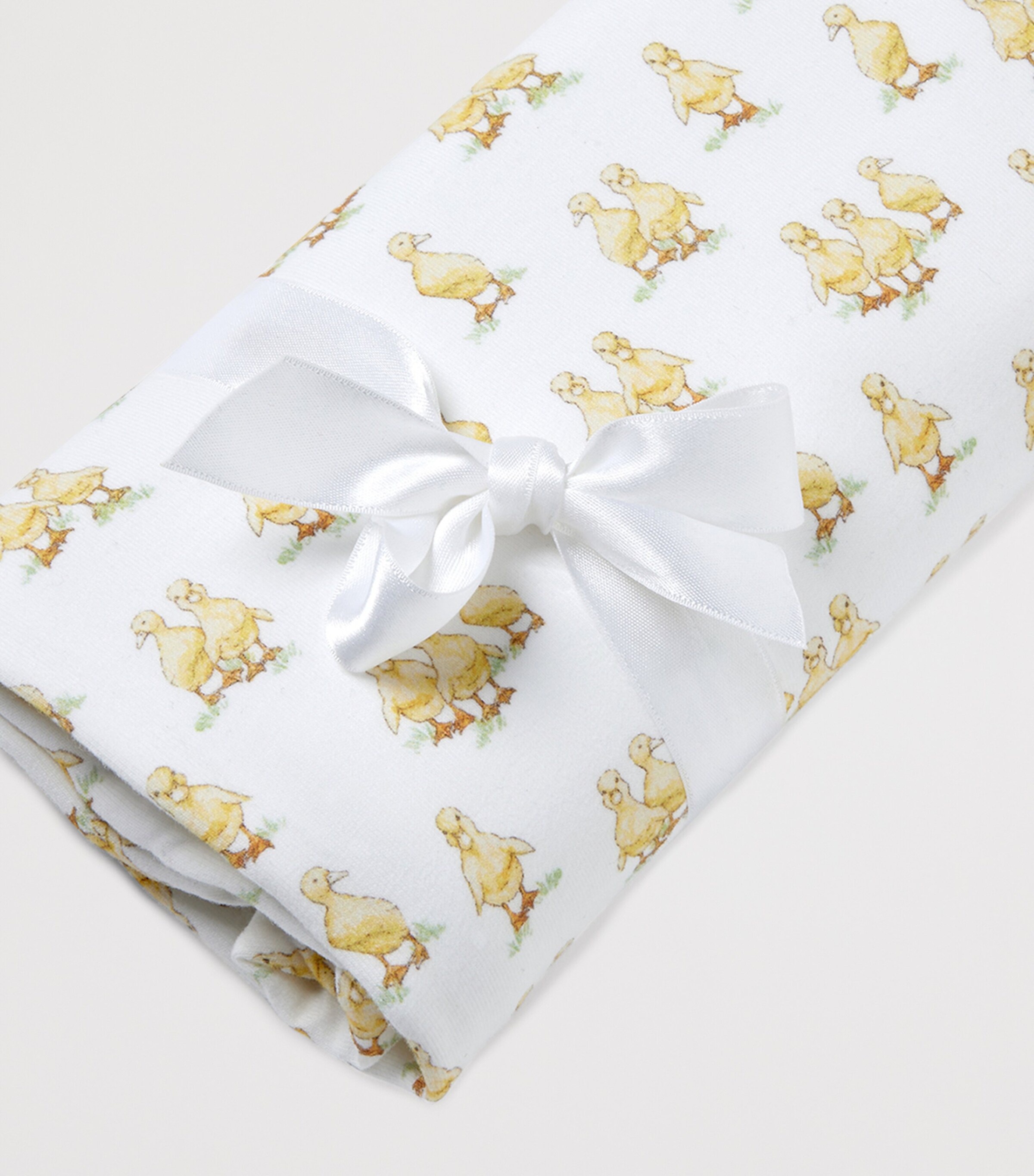 Trotters Organic Cotton Delilah Duckling Blanket White/ducklings Image 2