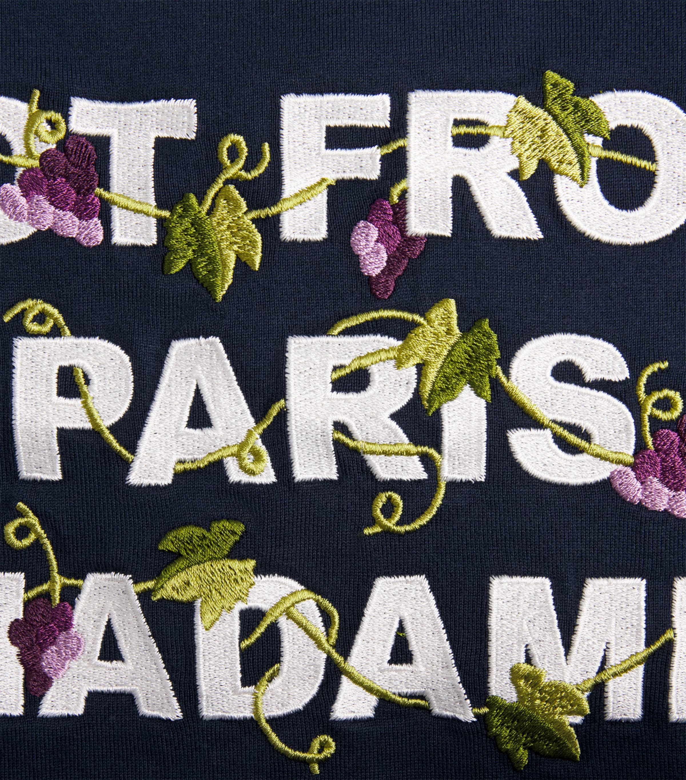 Drôle de Monsieur Mens Cotton Vine Slogan T-Shirt Navy Image 6