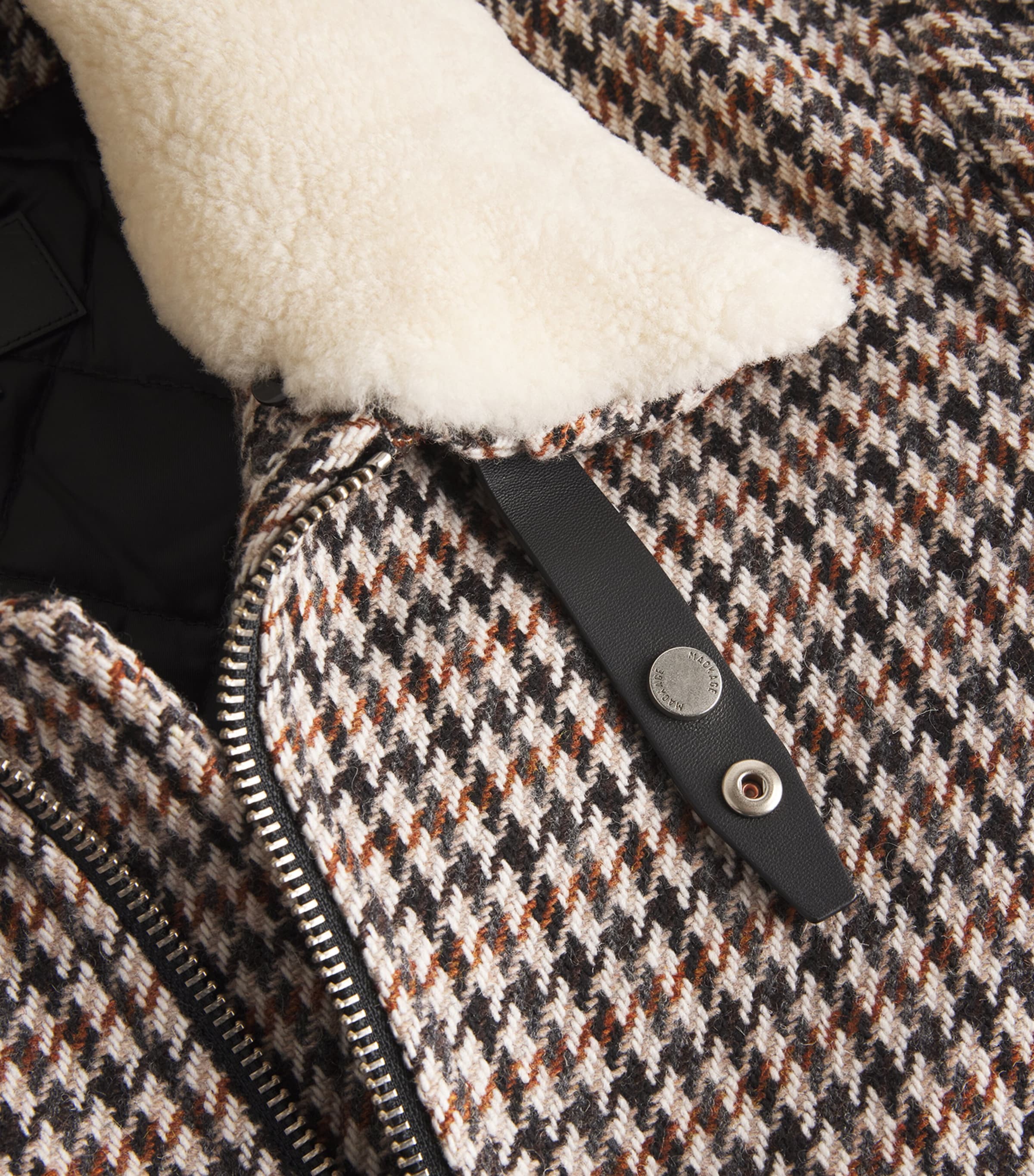 Wool-Blend Houndstooth Rhett-HT Bomber Jacket EARTHBRMLT A Image 5