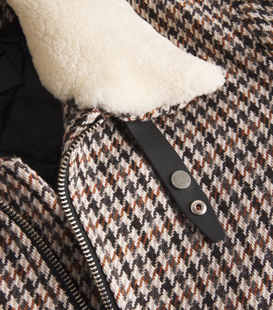 Wool-Blend Houndstooth Rhett-HT Bomber Jacket EARTHBRMLT A Image 5