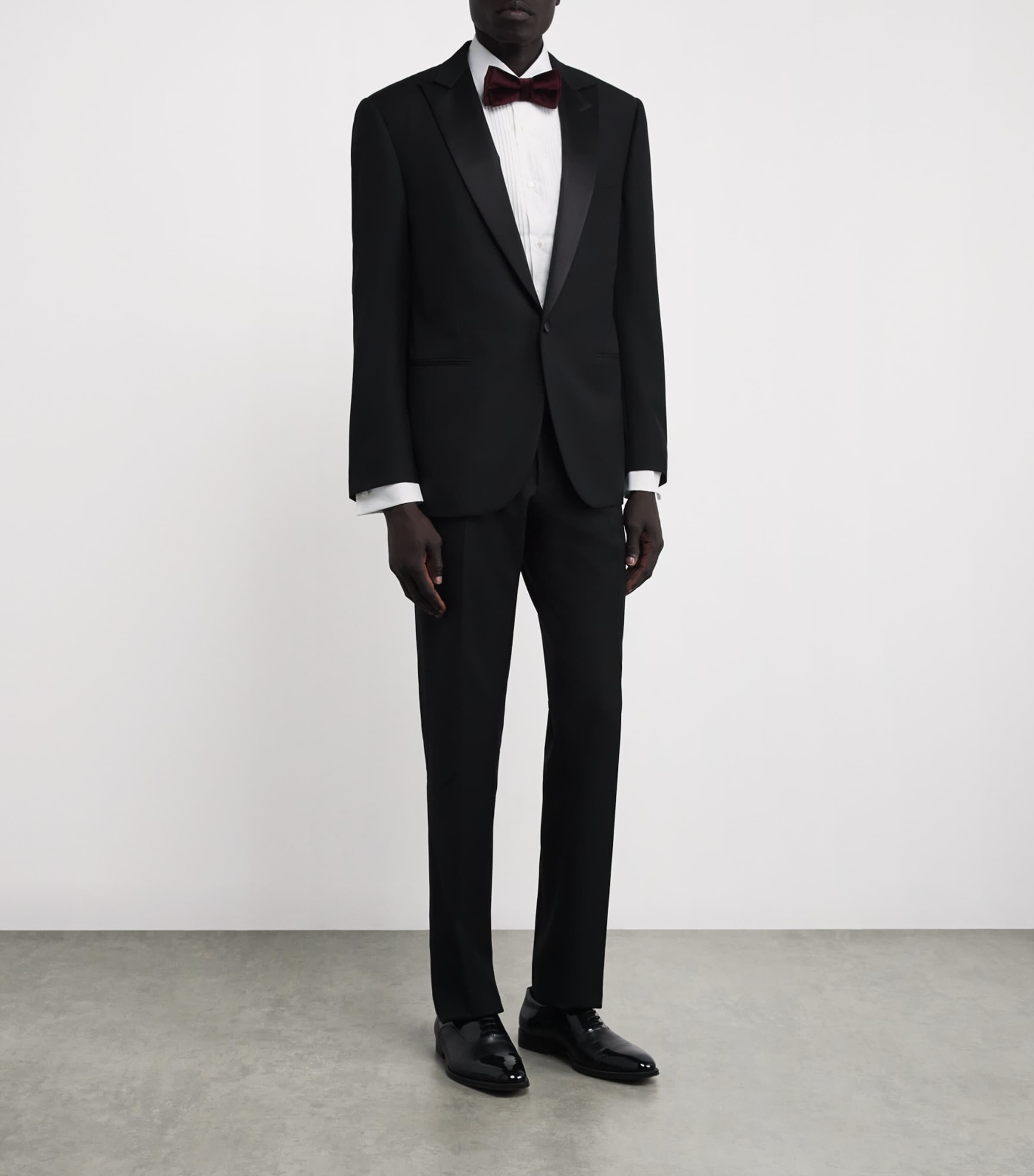 Ralph Lauren Purple Label Mens Pleated Tuxedo Shirt White Image 2