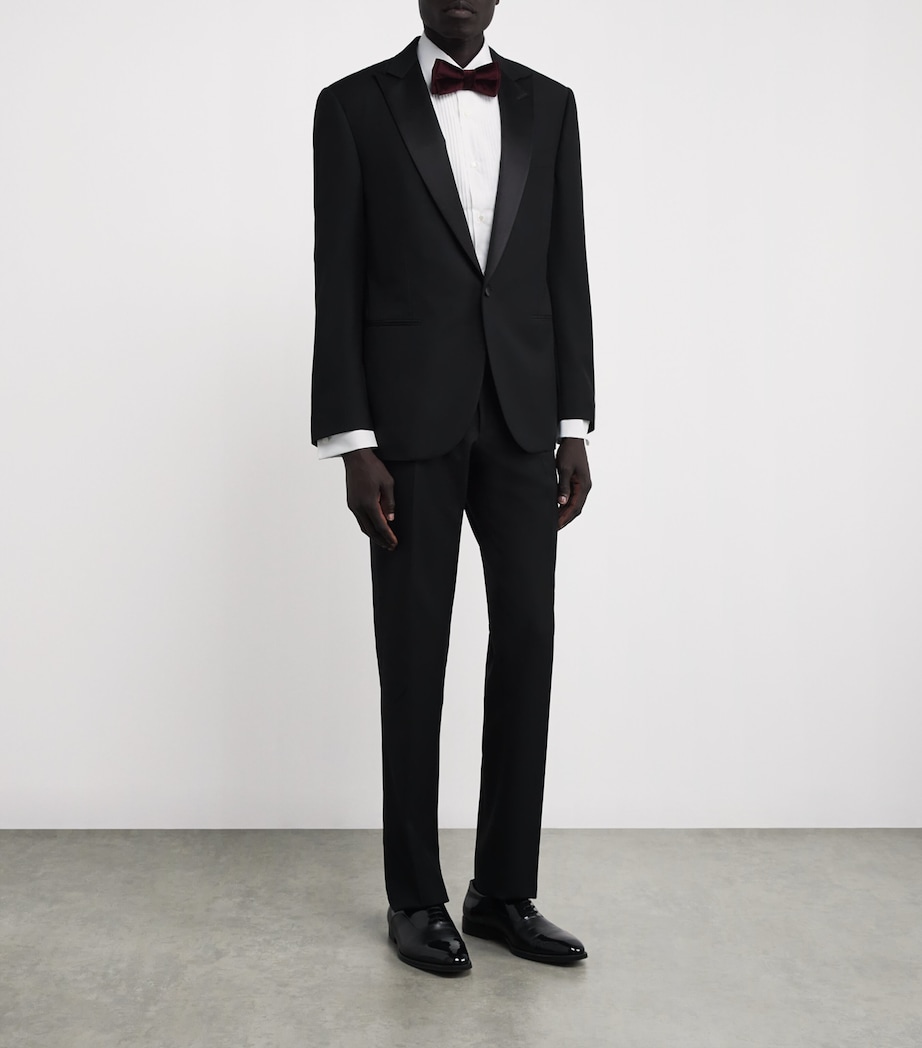 Ralph Lauren Purple Label Mens Pleated Tuxedo Shirt White Image 2