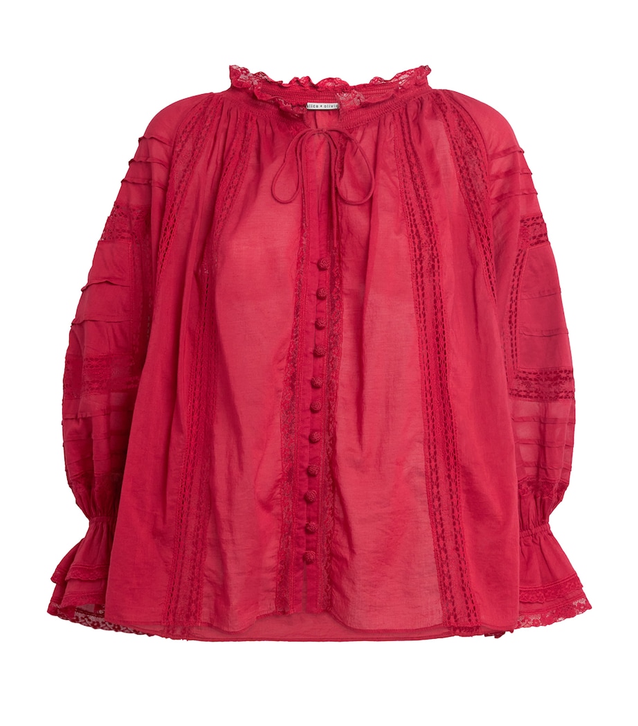 Cotton Voile Josephine Blouse L626 DARK CHERRY Image 1