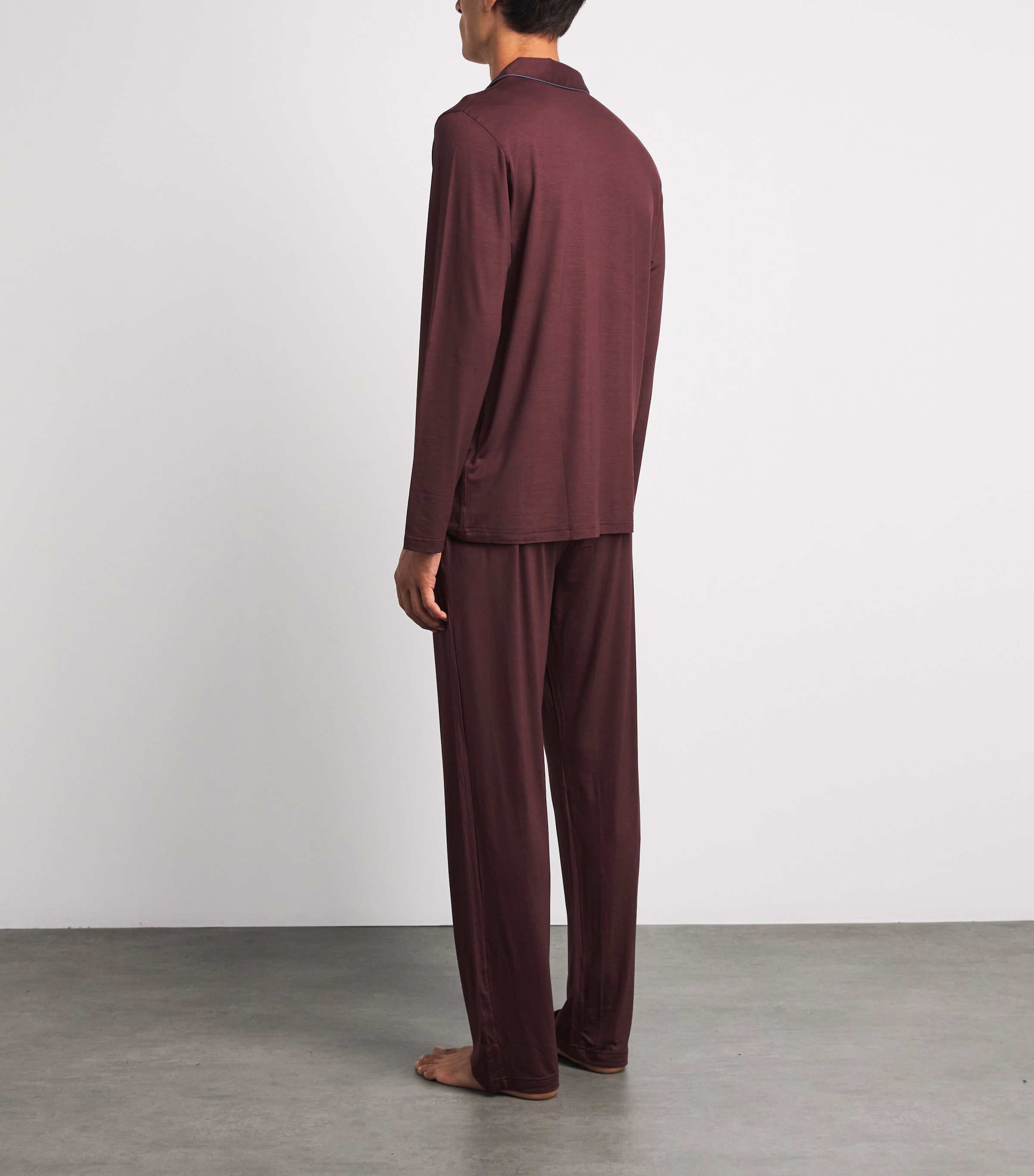 Derek Rose Mens Micro Modal Basel Pyjama Set Bro Image 4