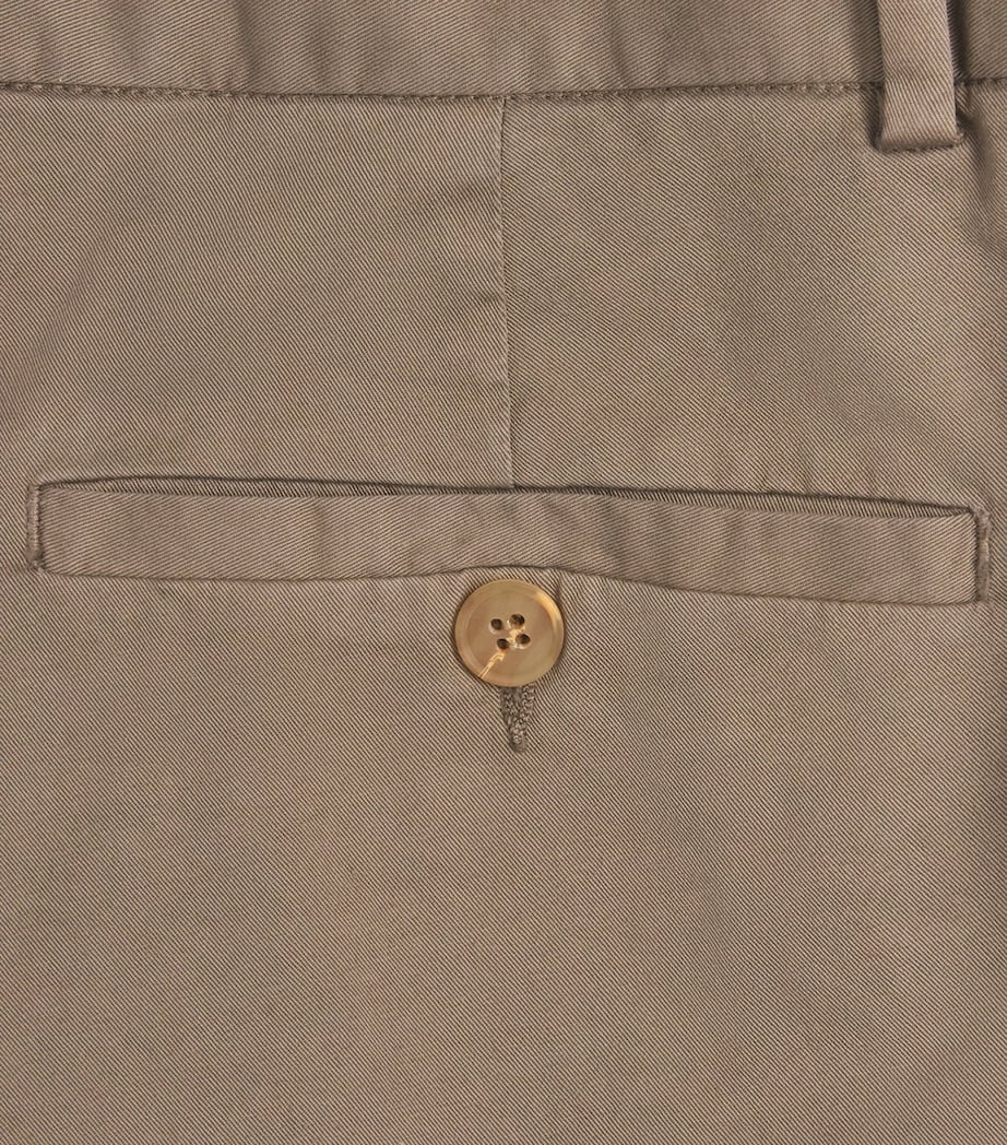 Sunspel Mens Stretch-Cotton Slim Chinos Whdc Dark Stone Image 6