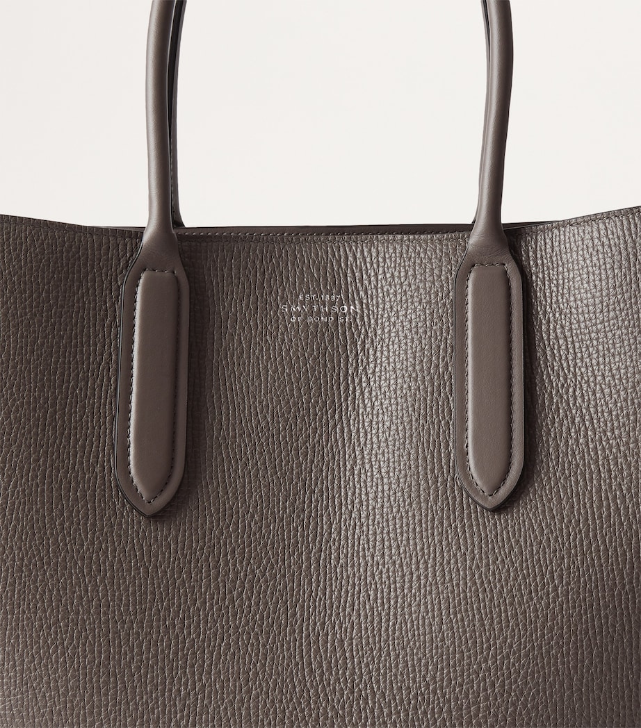 Small Leather Day Tote Bag DARK TAUPE Image 5