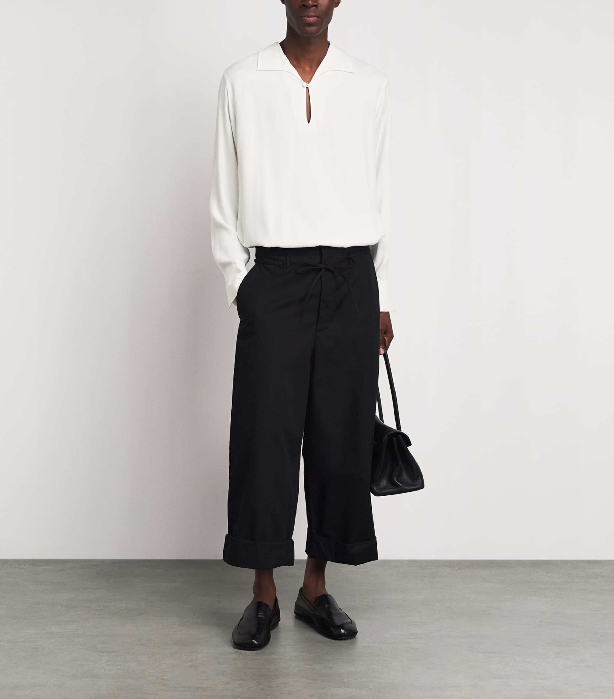 Sandro Paris Mens Tunic-Effect Shirt White Image 2