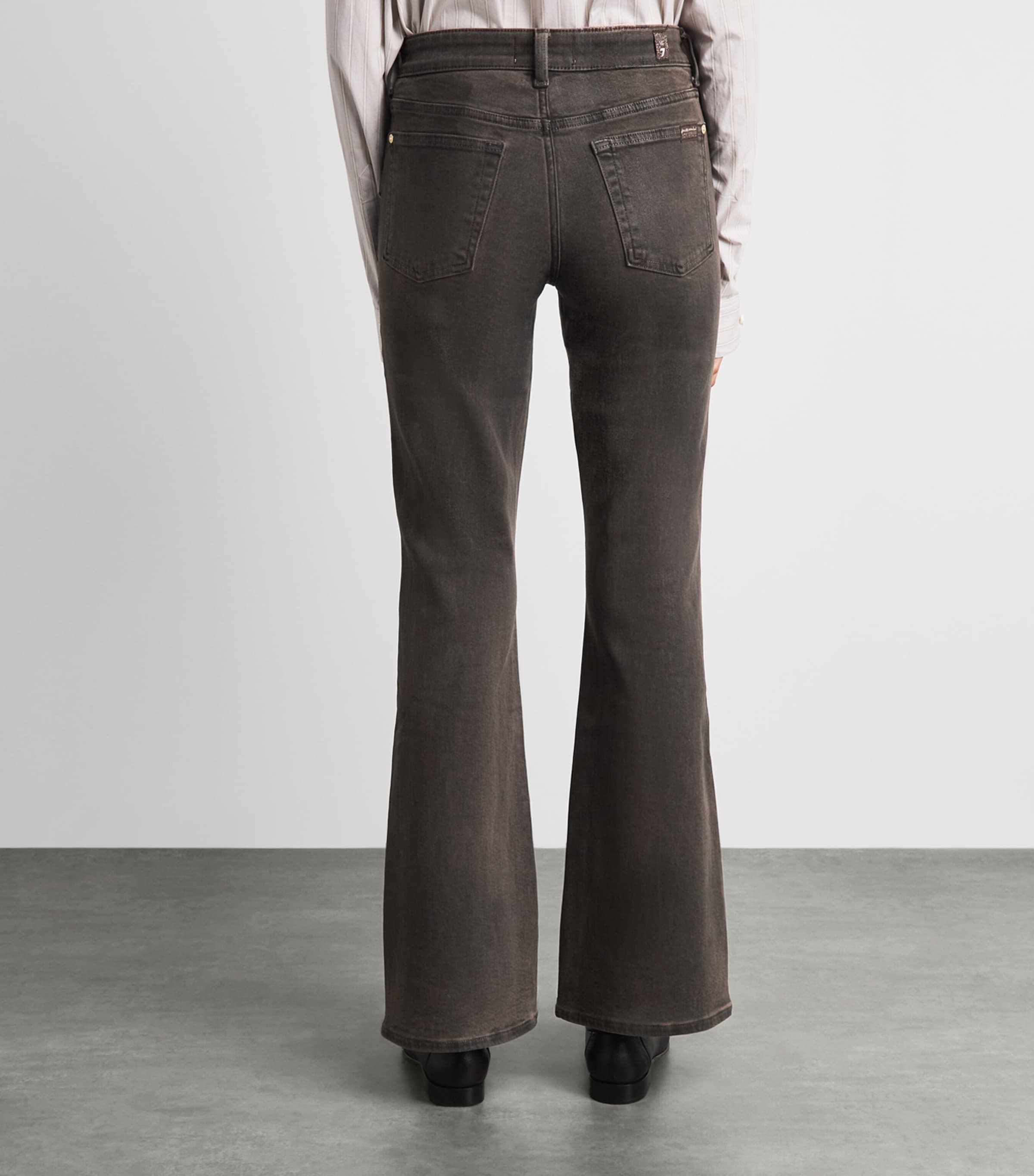7 For All Mankind Womens Coated The Leggy Bootcut Jeans Vntg Ctng Brwn Image 5