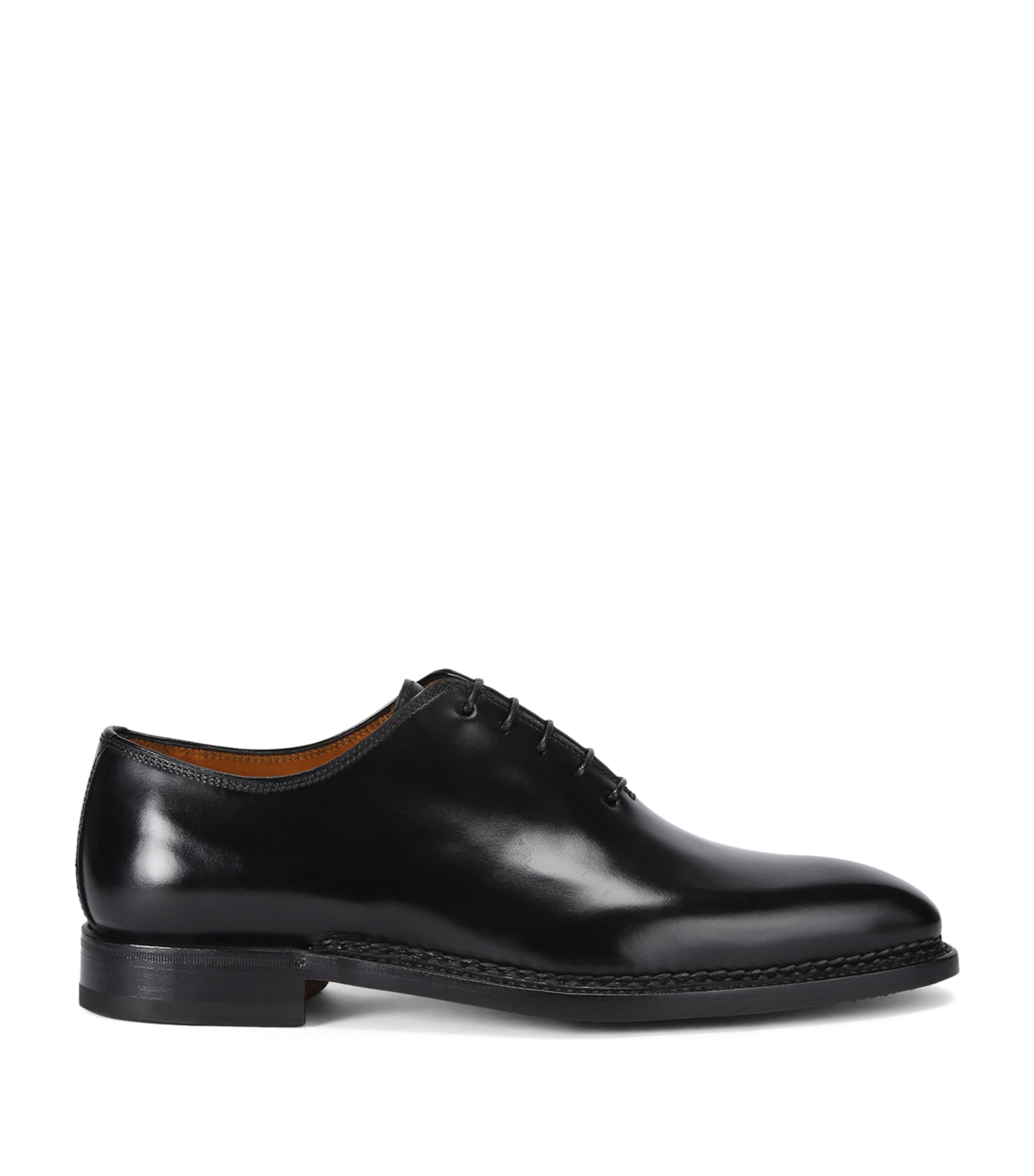 Leather De La Ville Oxford Shoes BLACK Image 1