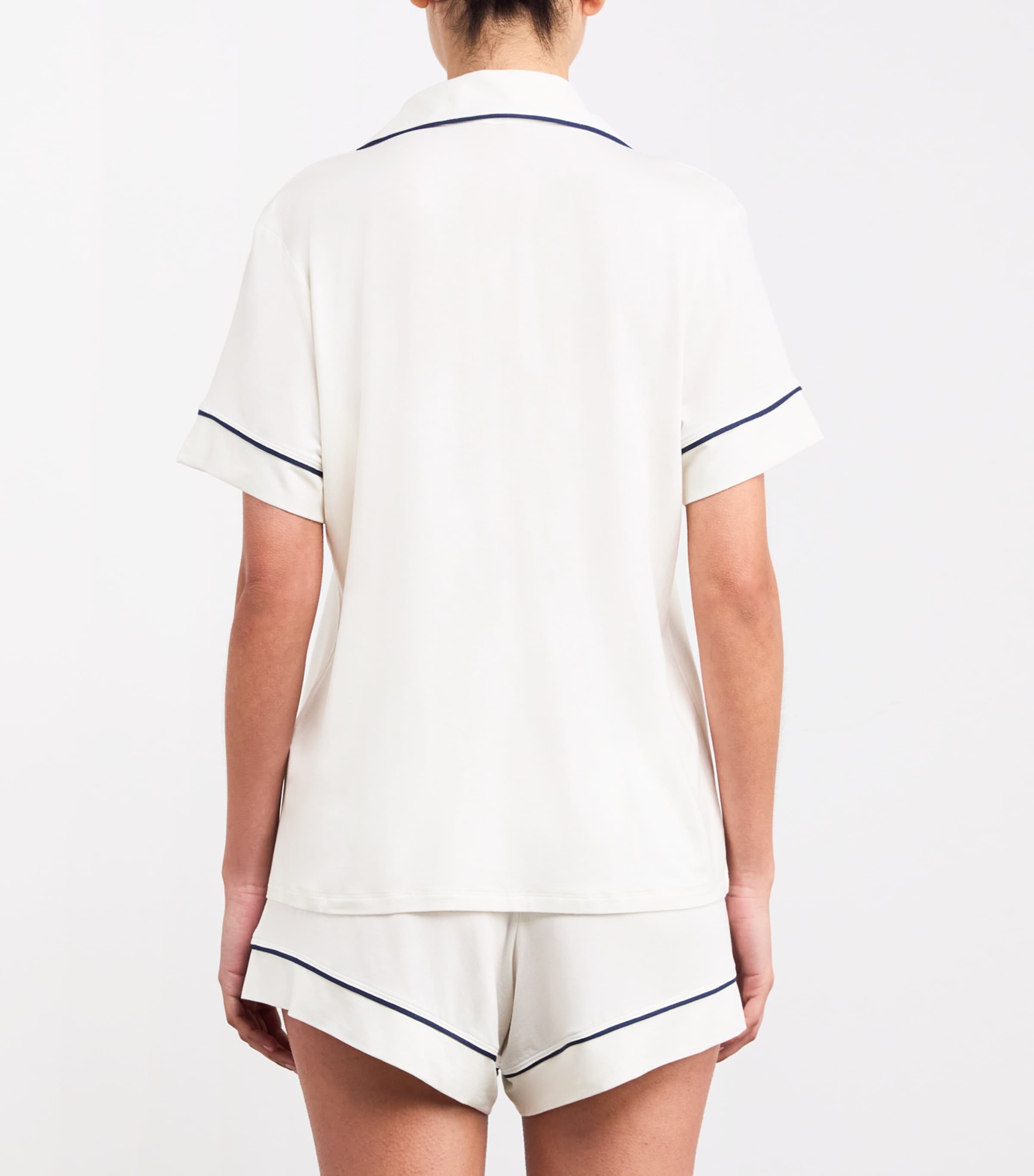 Gisele Shorts Pyjama Set PURE IVORY/NAVY Image 3