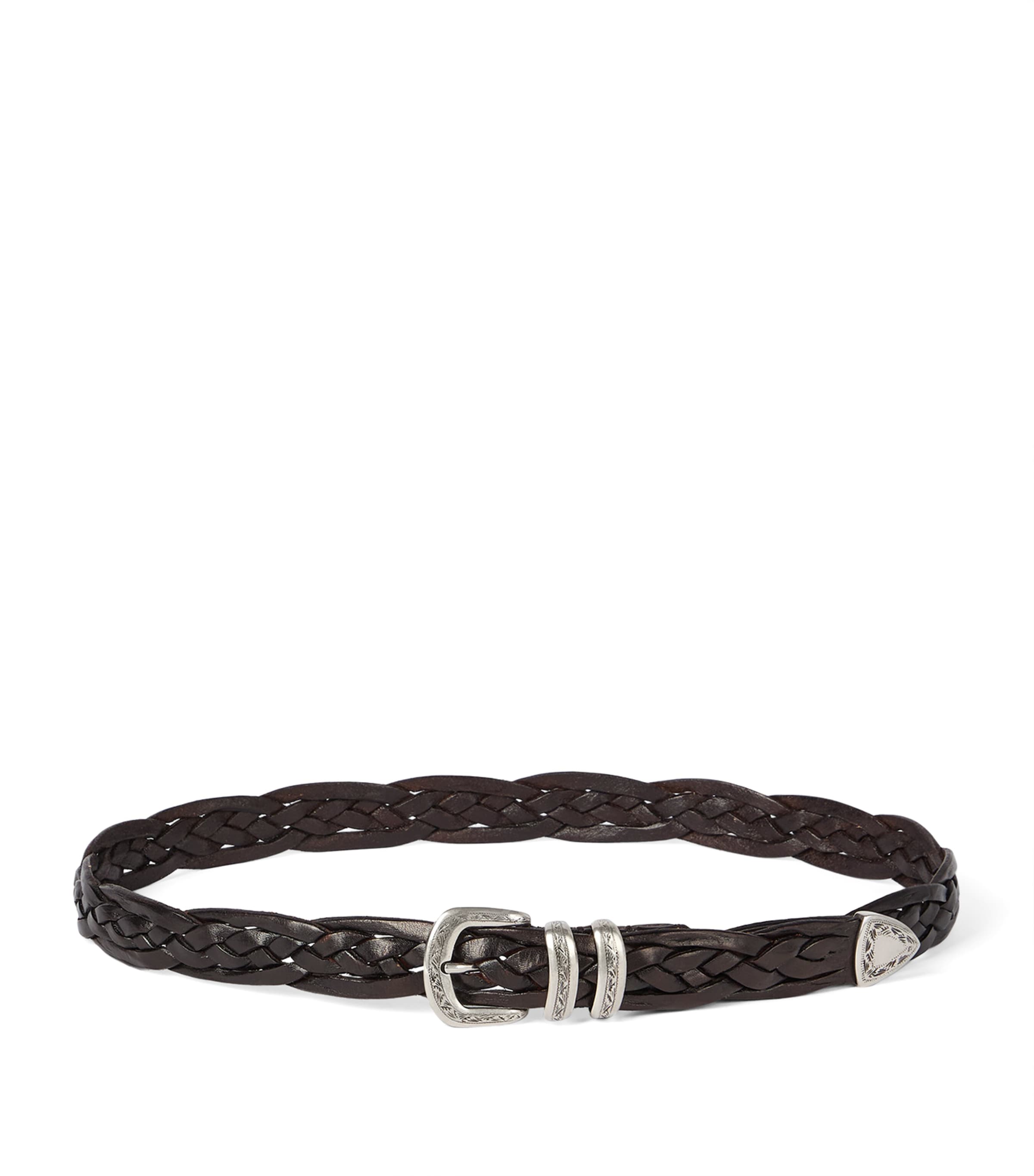 Brunello Cucinelli Calfskin Woven Belt Image 1