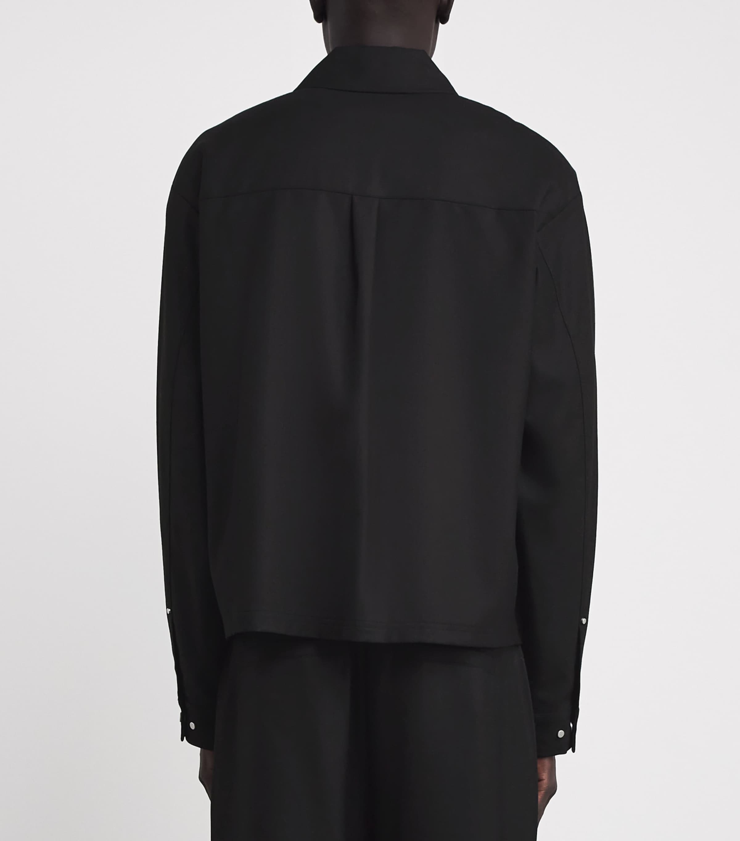 Zip-Up Overshirt JET BLACK Image 4