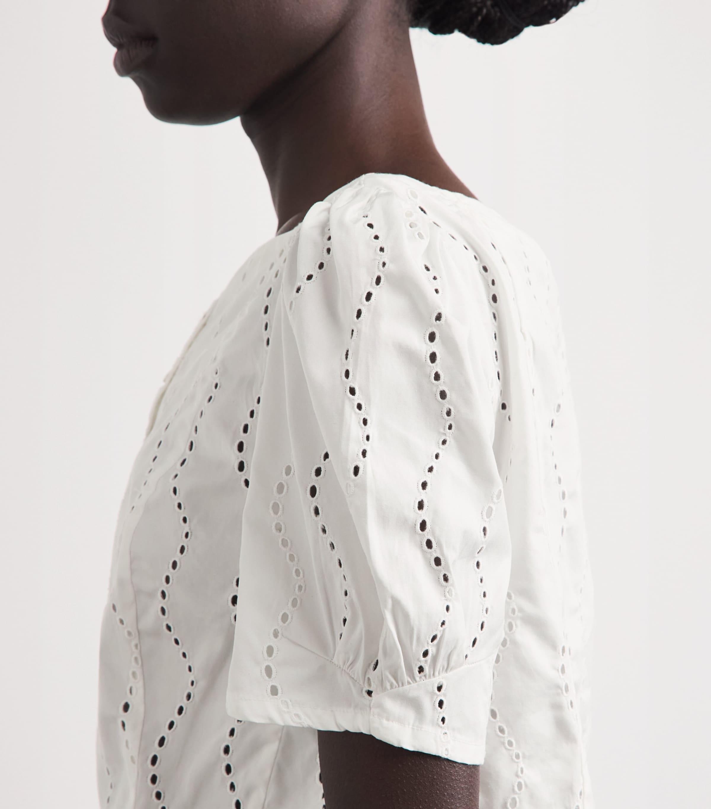 Polo Ralph Lauren Womens Cotton Eyelet Blouse White Image 3