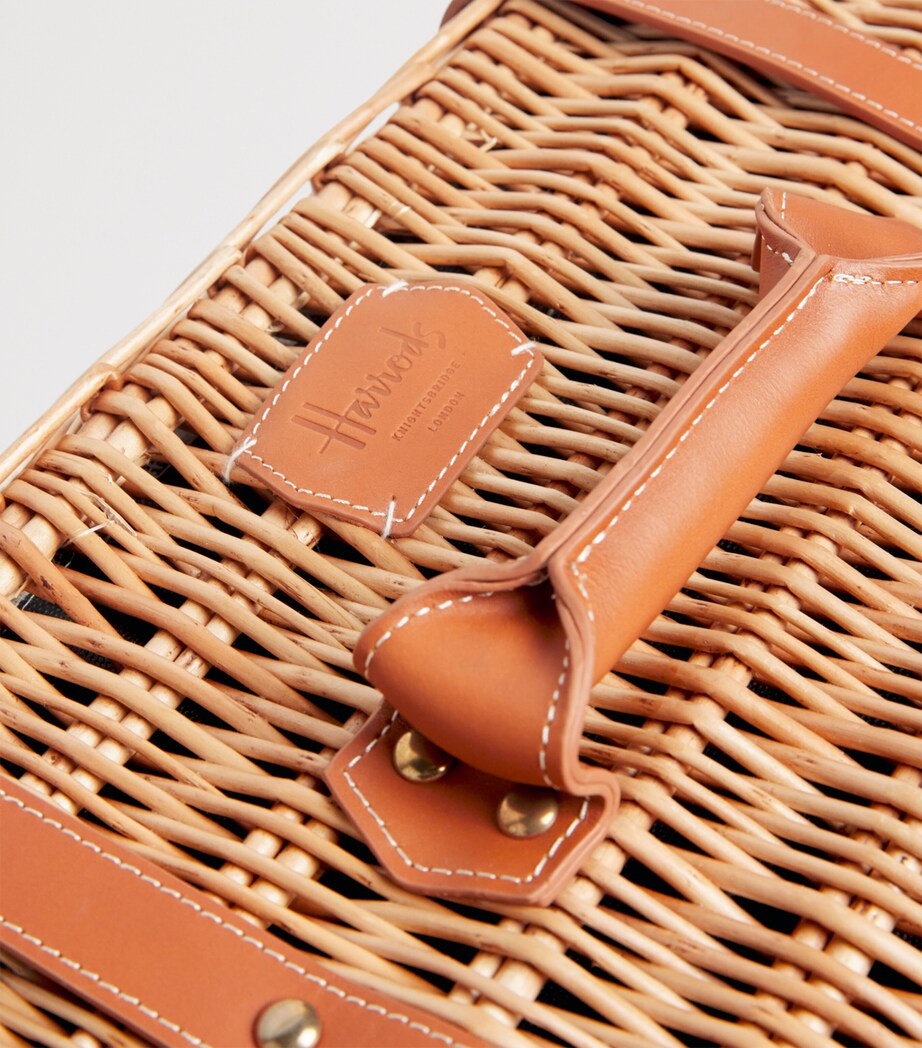 Harrods Fitted Picnic Hamper for 2 Brown Image 6