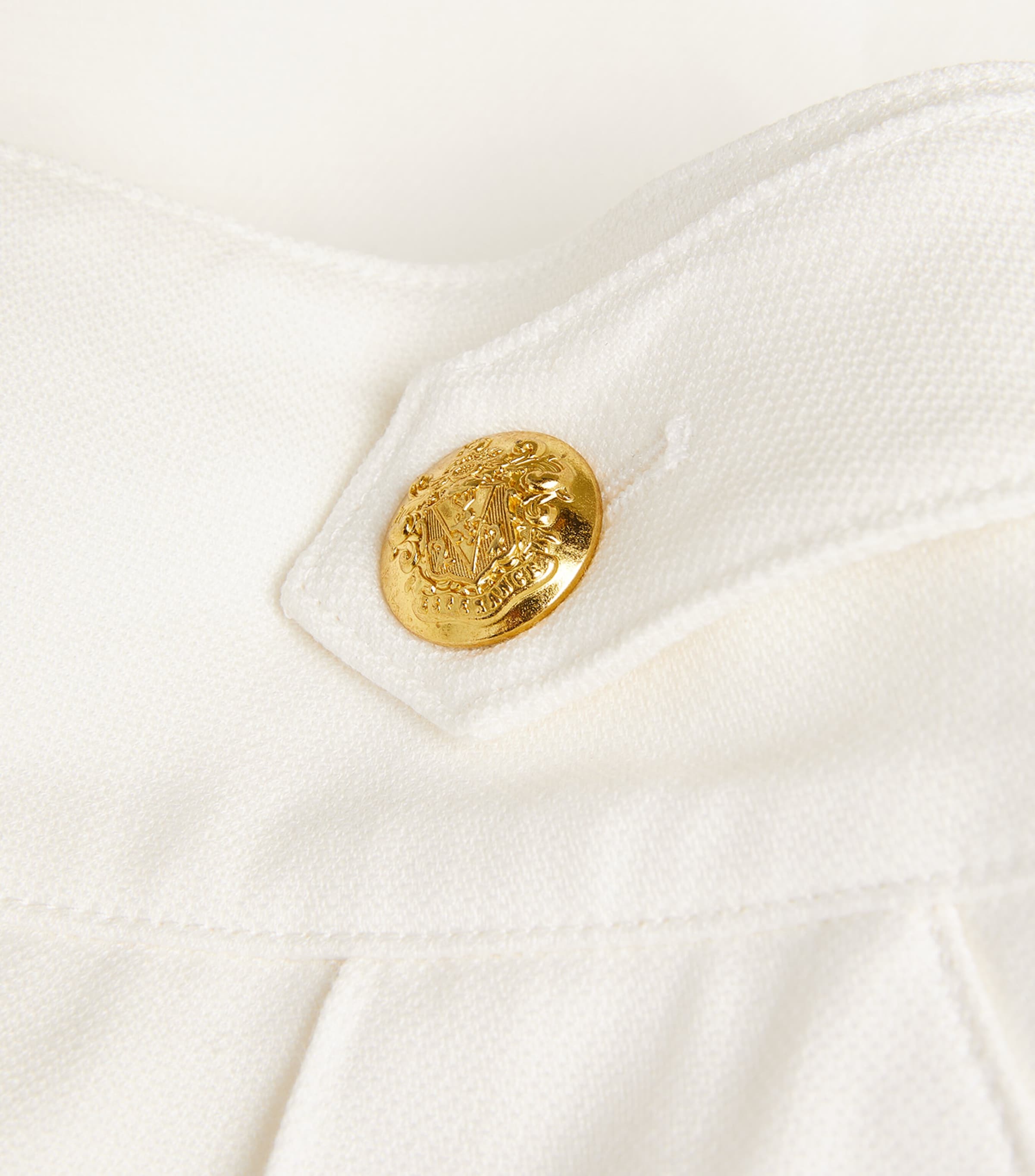 Linen-Blend Runo Shorts WHITE Image 5