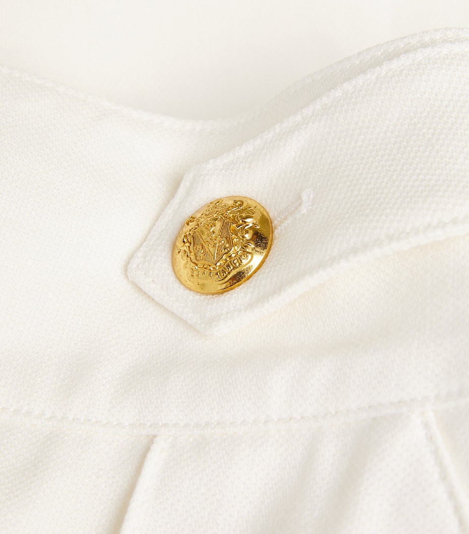 Linen-Blend Runo Shorts WHITE Image 5