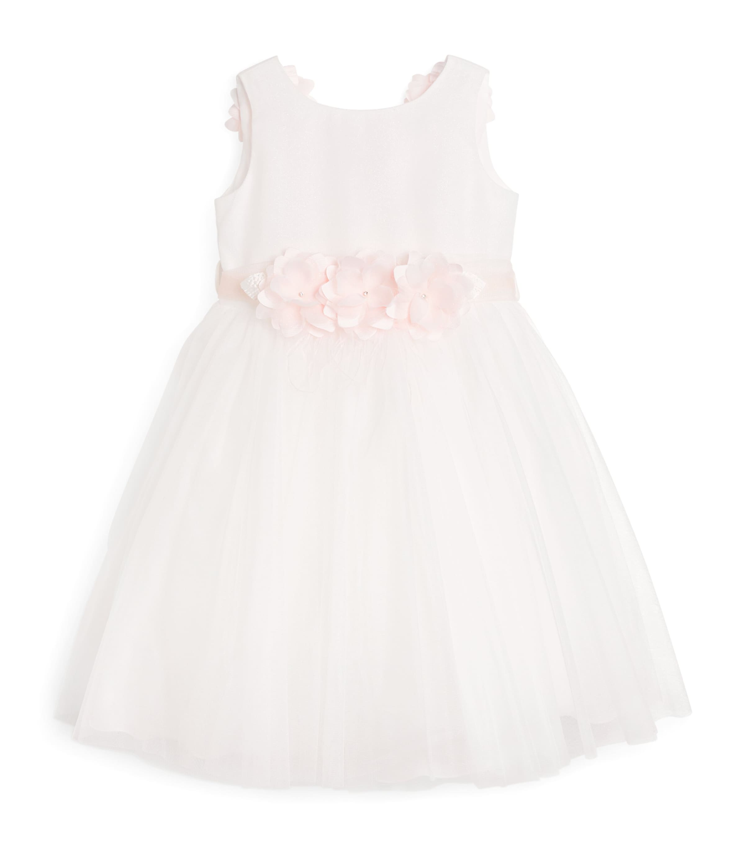 Bimbalò Floral-appliqué Dress In White