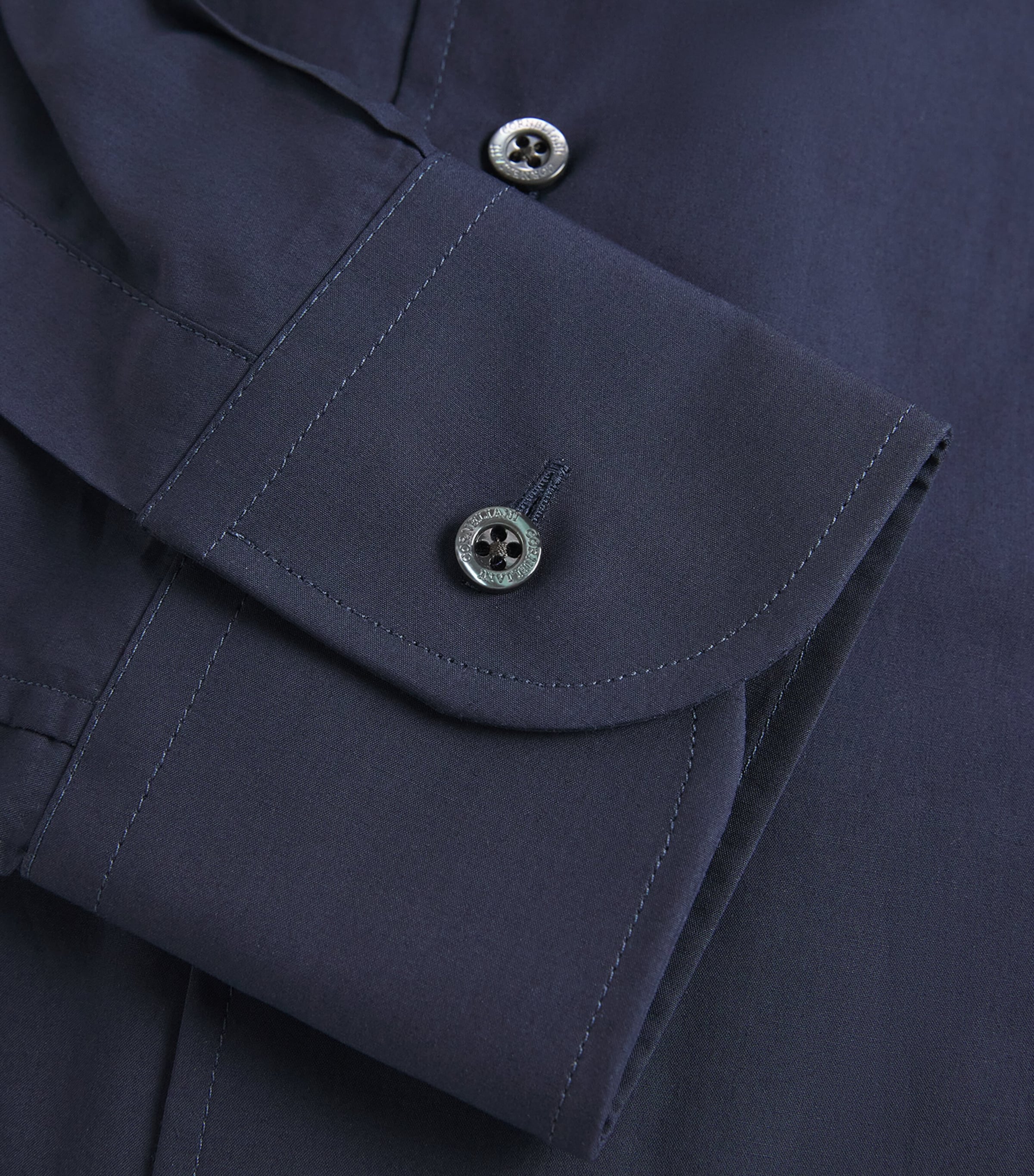 Corneliani Mens Cotton Formal Shirt Navy Blue Image 6