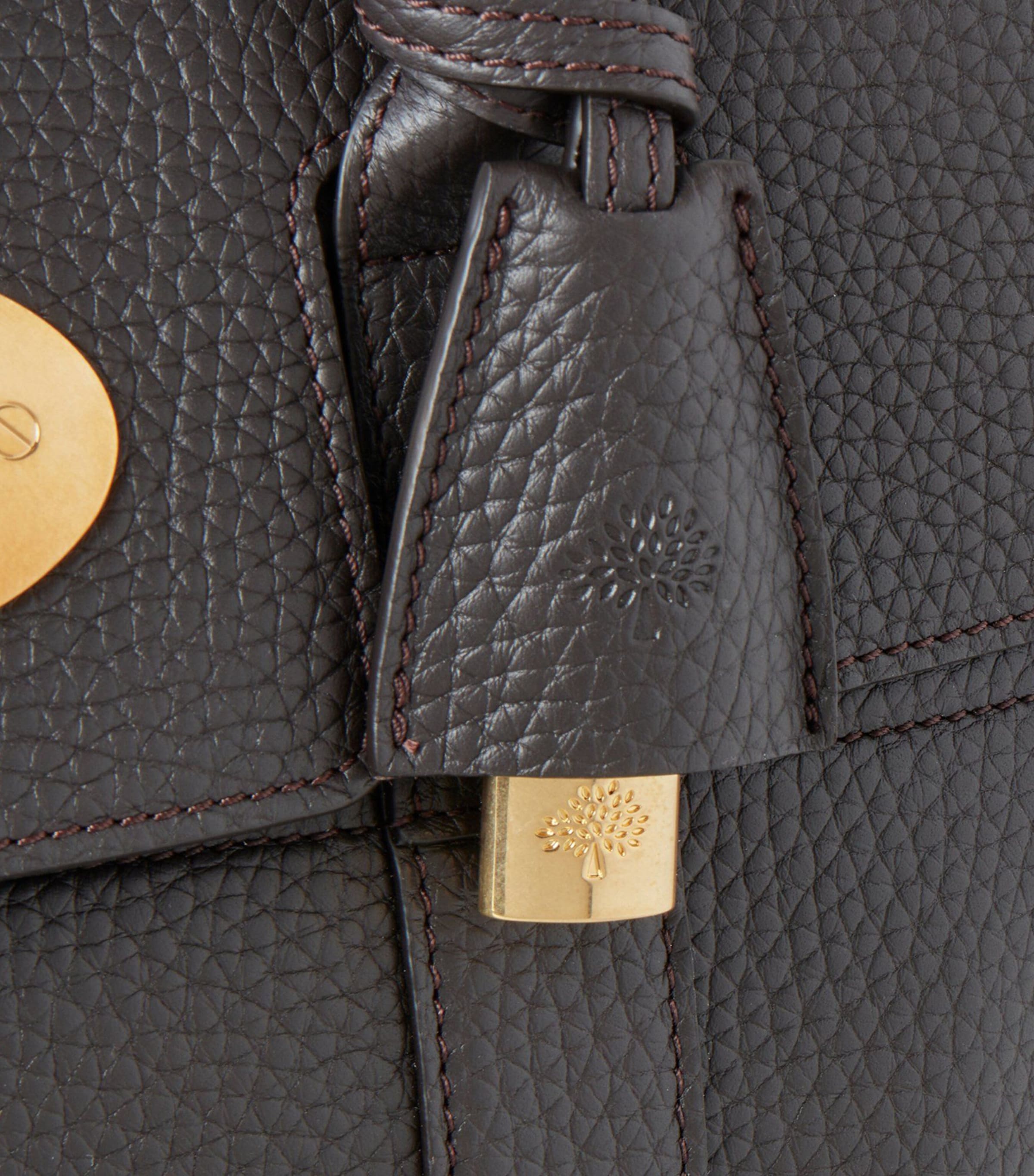 Leather Bayswater Top-Handle Bag EBONY Image 6