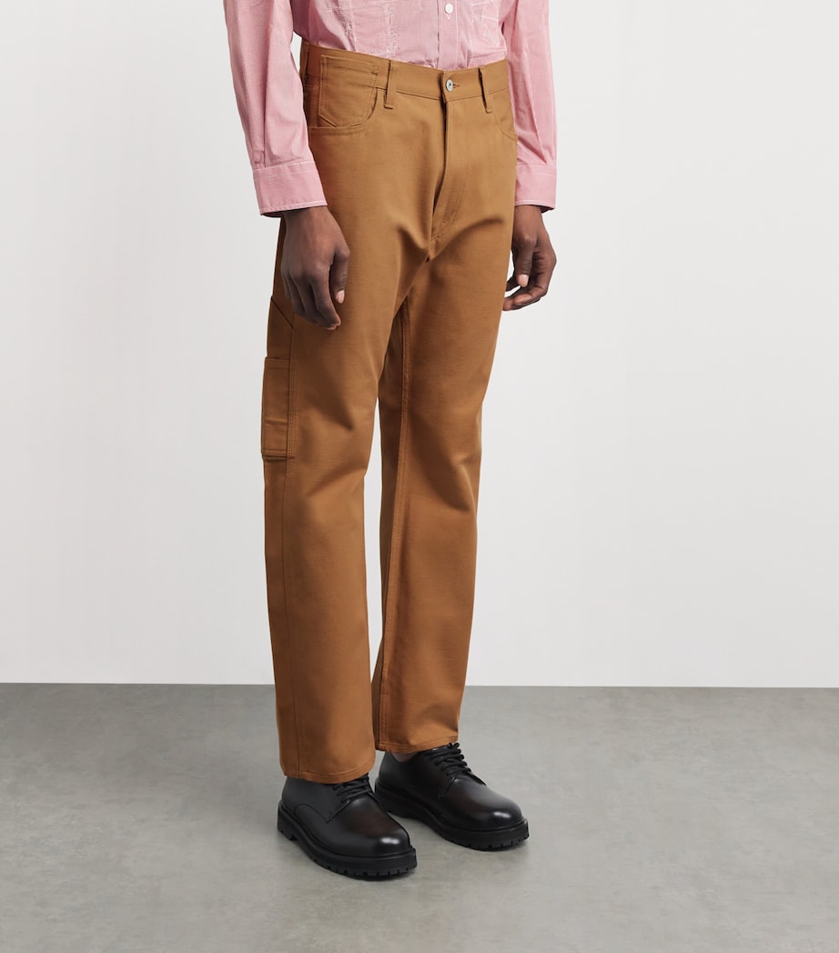 Junya Watanabe MAN Mens Cotton Trousers Brown Image 4