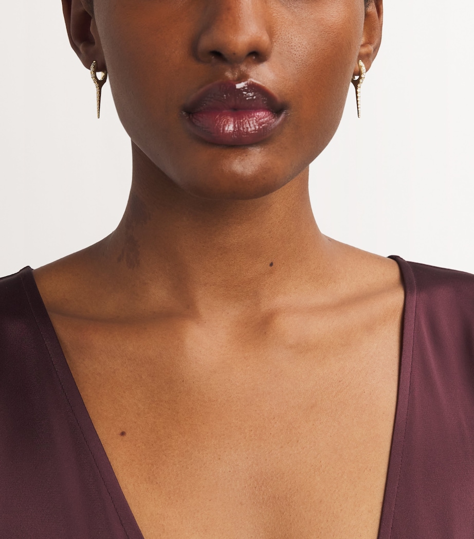 Yellow Gold and Diamond Lola Neeedle Earrings YELLOW GOLD Image 5