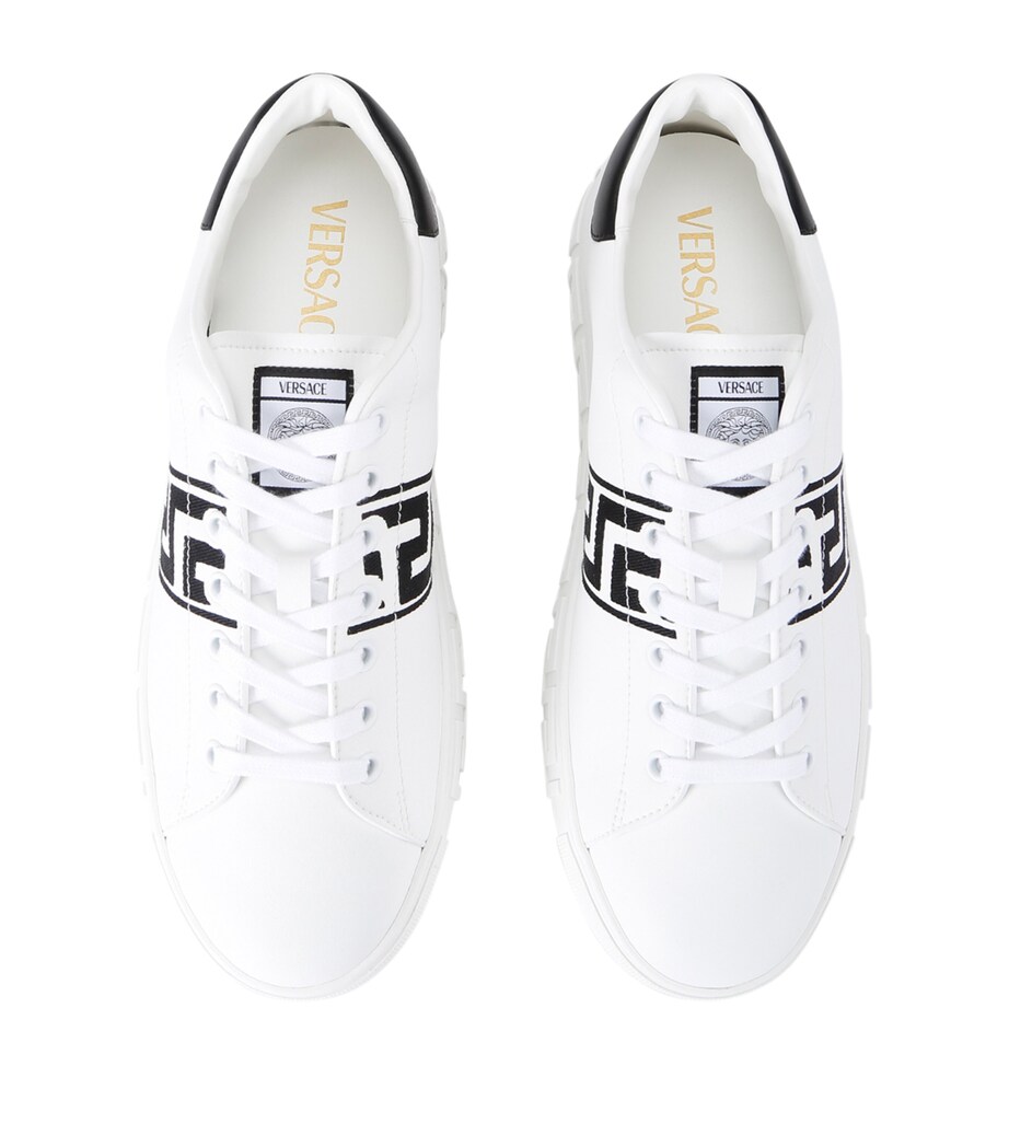 Versace Low-Top Responsible Grecco Sneakers White/blk Image 4
