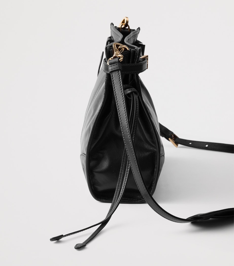 Prada Mini Leather Bonnie Shoulder Bag Black Image 5
