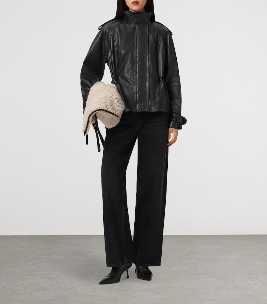 Serne Leather Jacket BLACK Image 3