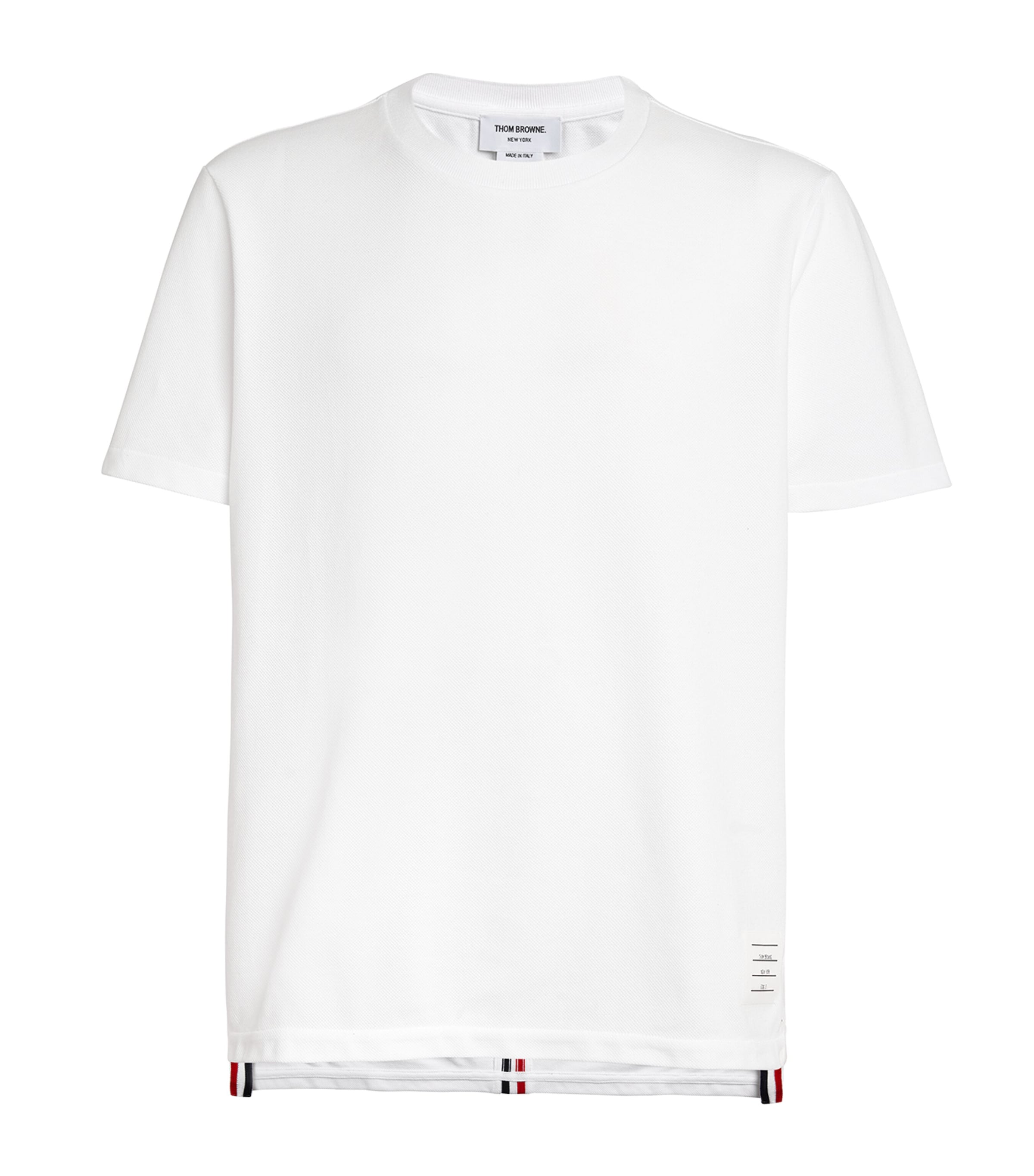 Thom Browne Tricolour Stripe T-shirt In White
