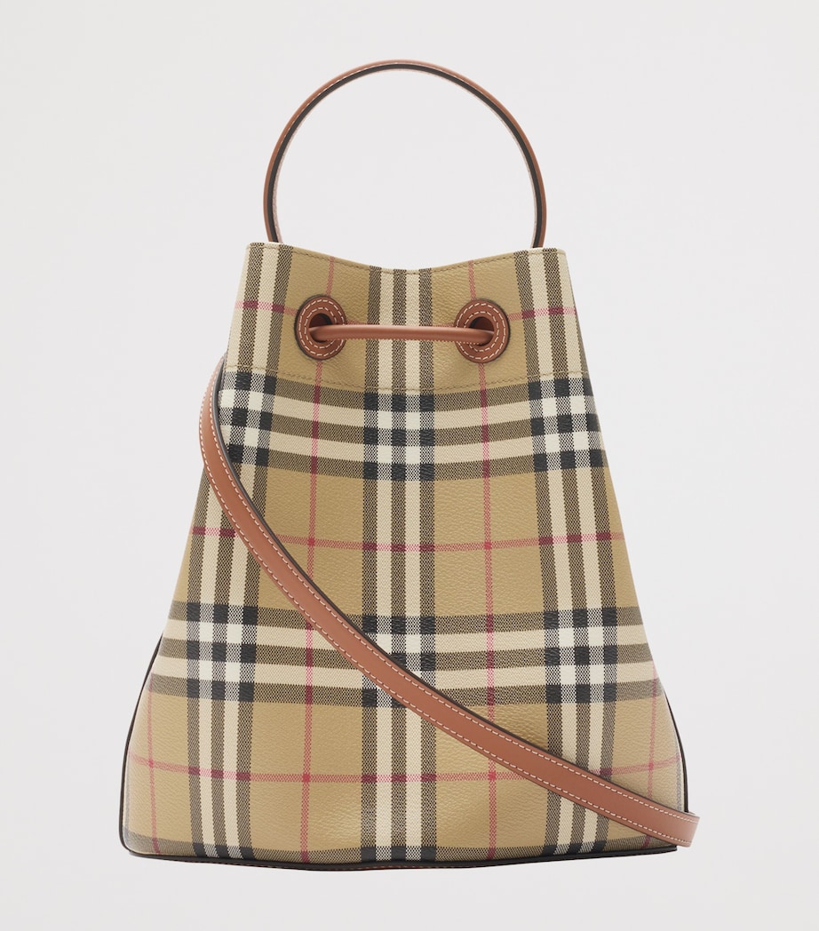 Small Check Bucket Bag VNTG CHK/BRIAR BROWN Image 5
