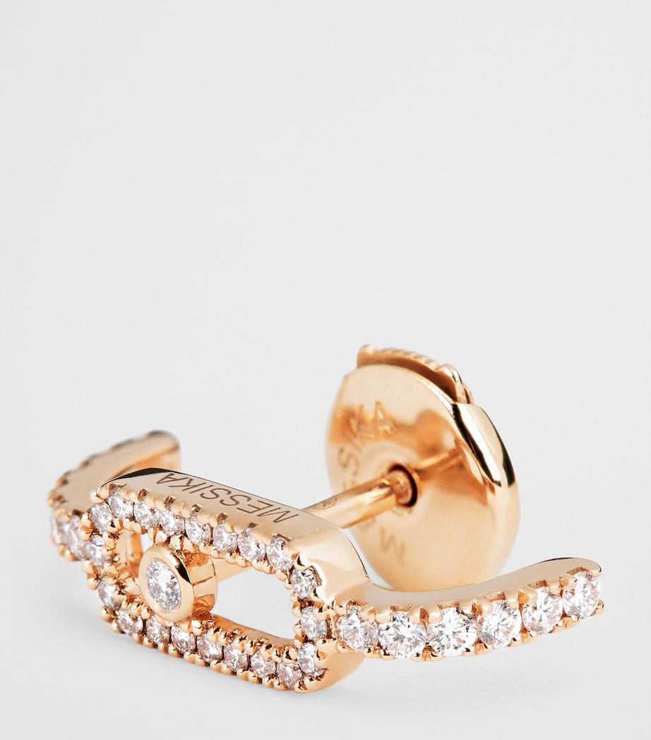 Pink Gold and Diamond Move Uno Single Clip Earring PINK GOLD Image 5
