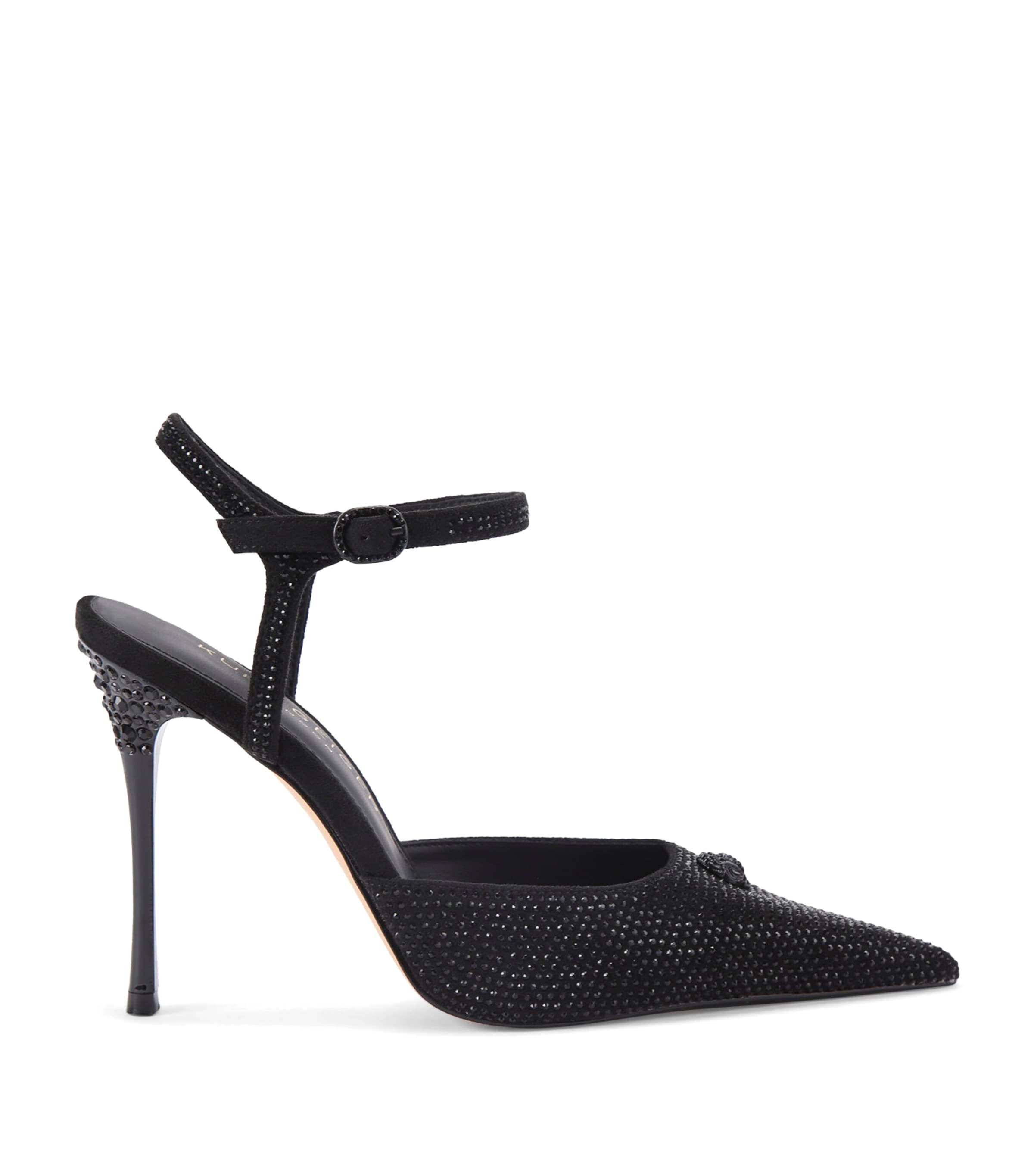 Kurt Geiger Embellished Ankle Strap Heels 105 In Black
