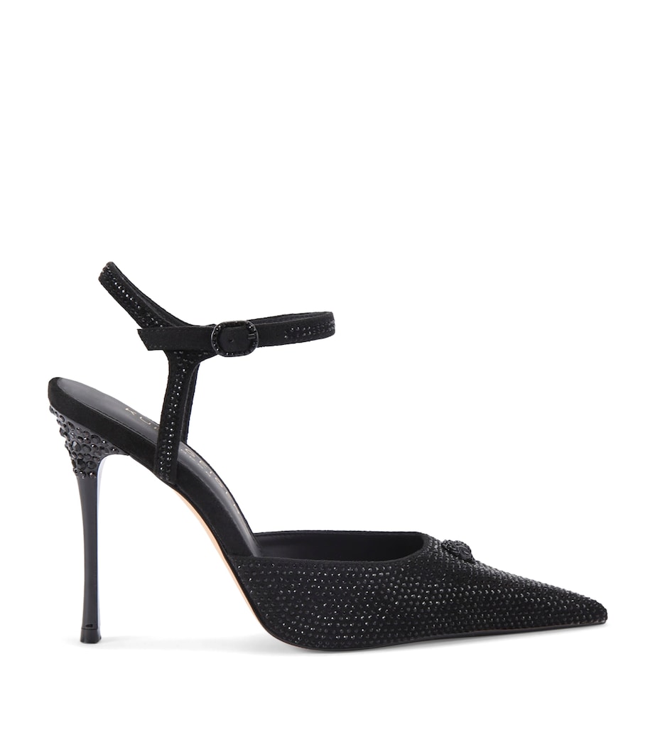 Embellished Ankle Strap Heels 105 BLACK Image 1