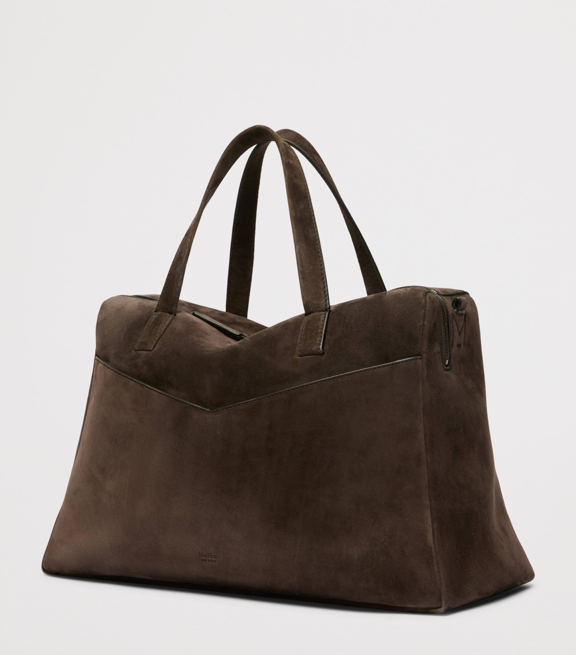 Max Mara Suede Tote Bag Dark Brown Image 2