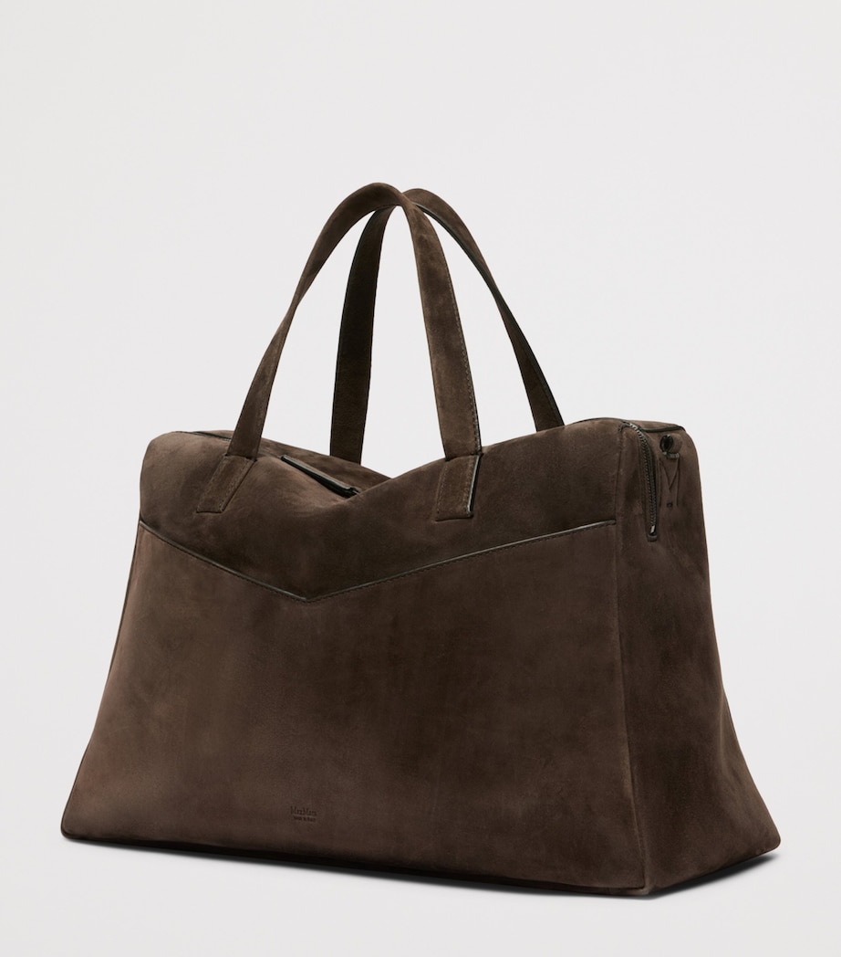 Max Mara Suede Tote Bag Dark Brown Image 2