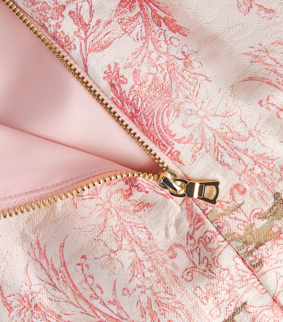 Alice+Olivia Womens Satin Ella Mini Skirt En Rose Toile Image 6