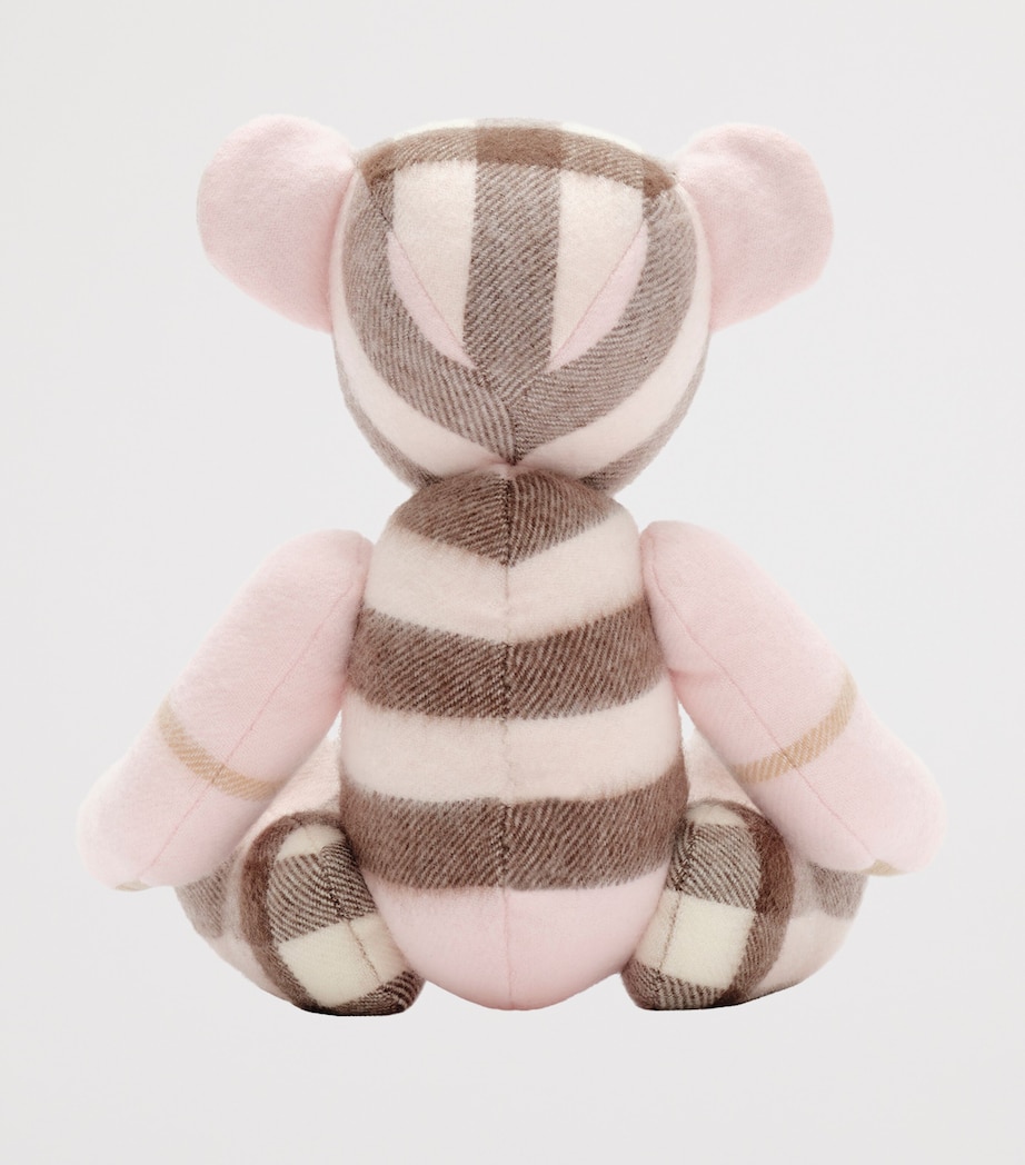 Burberry Cashmere Check Thomas Bear (30cm) Bow Pink Image 3