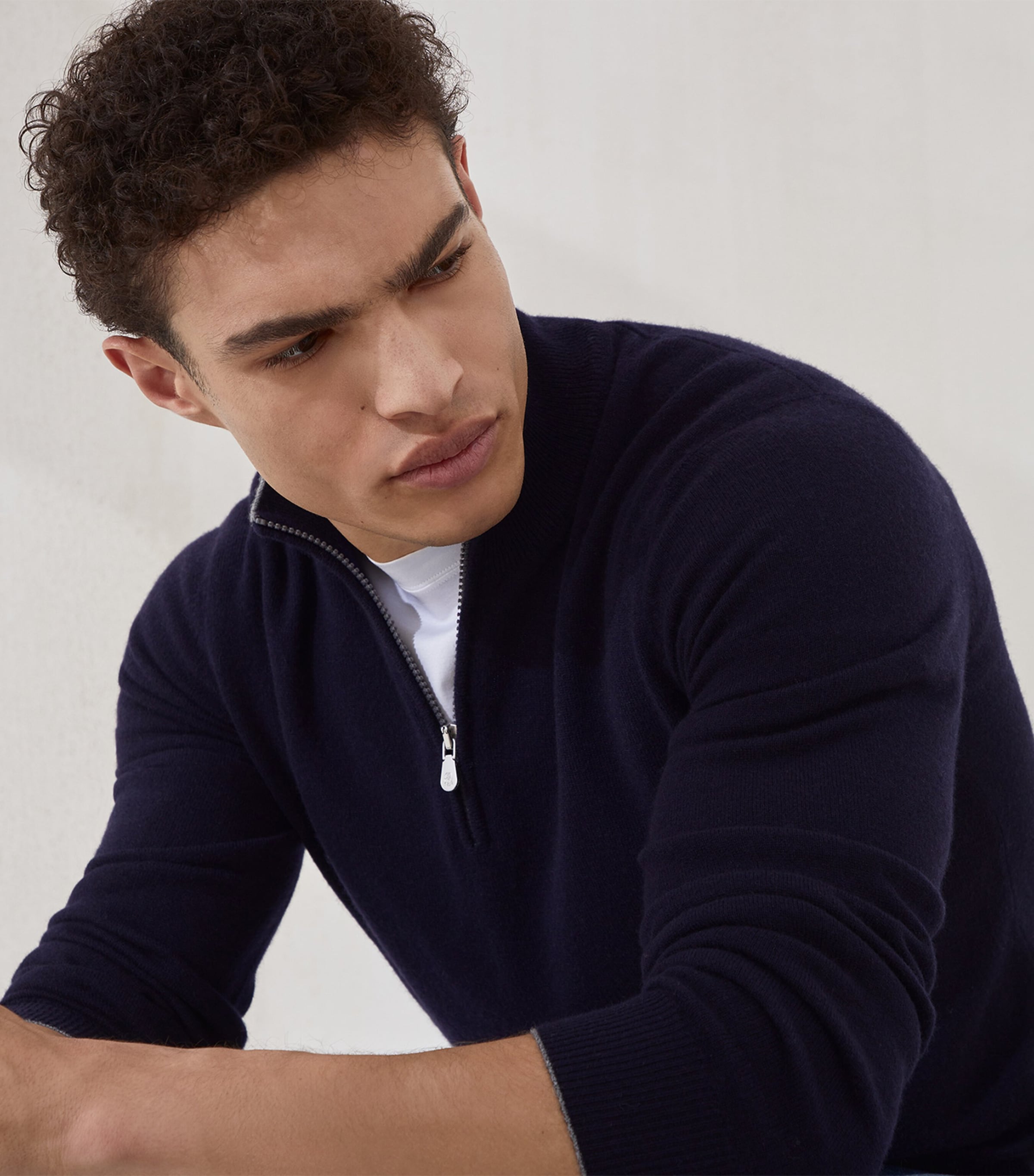 Cashmere Quarter-Zip Sweater CW425 Image 6