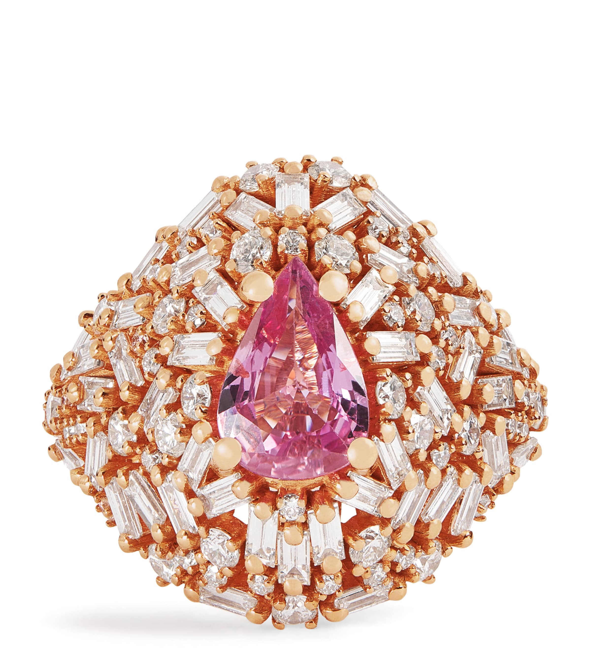 Suzanne Kalan Rose Gold, Diamond and Pink Sapphire One Of A Kind Ring Rg/p Image 1