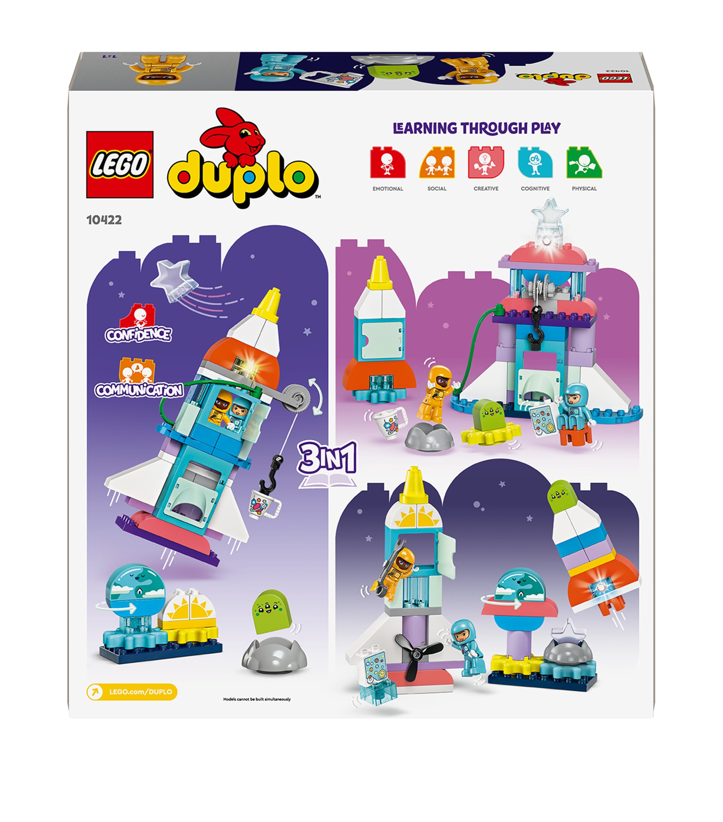 Duplo 3-in-1 Space Shuttle Adventure Rocket Toy 10422 MULTI Image 6