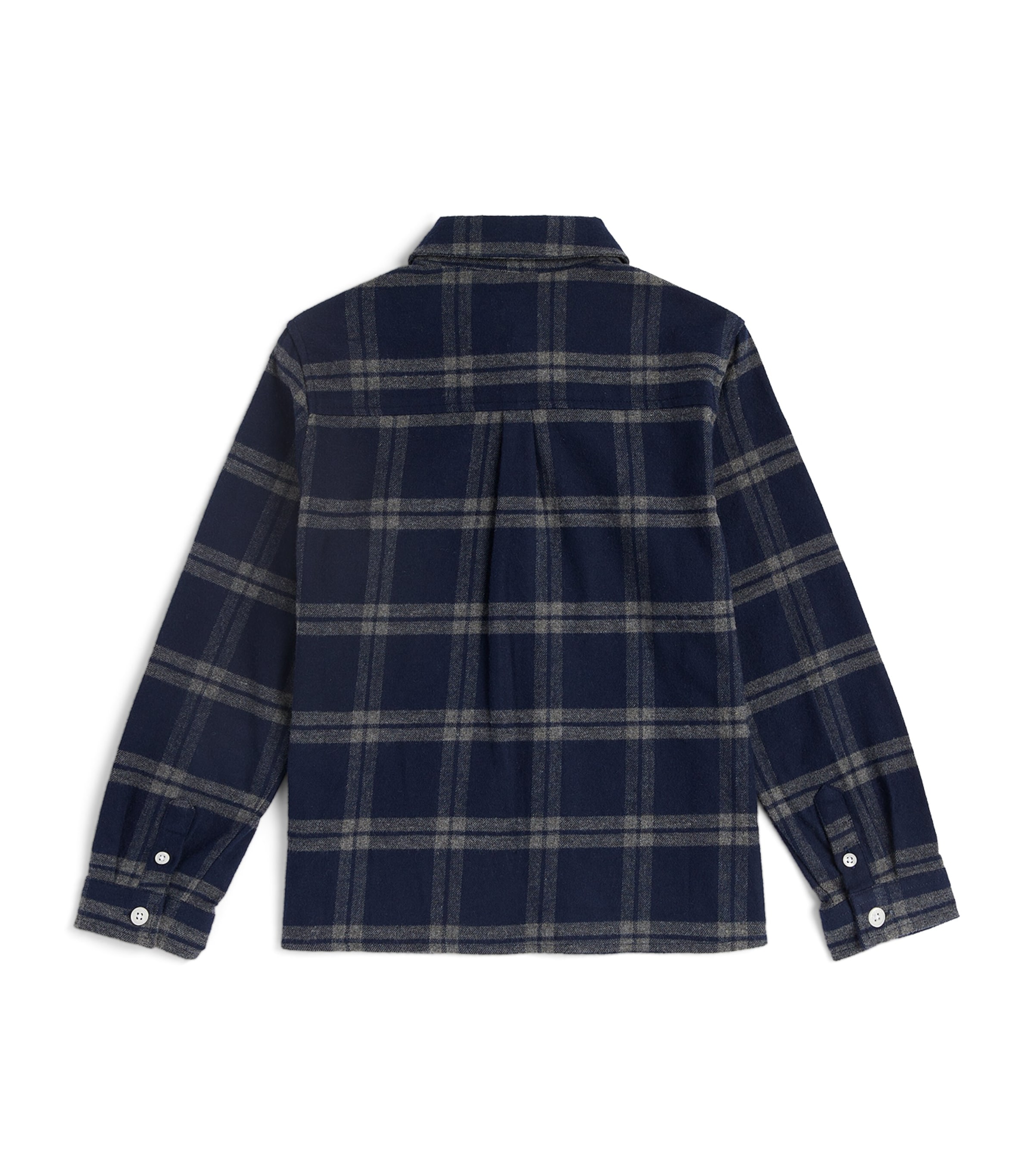 Cotton Check Shirt (2-14 Years) NAVY GREY Image 2