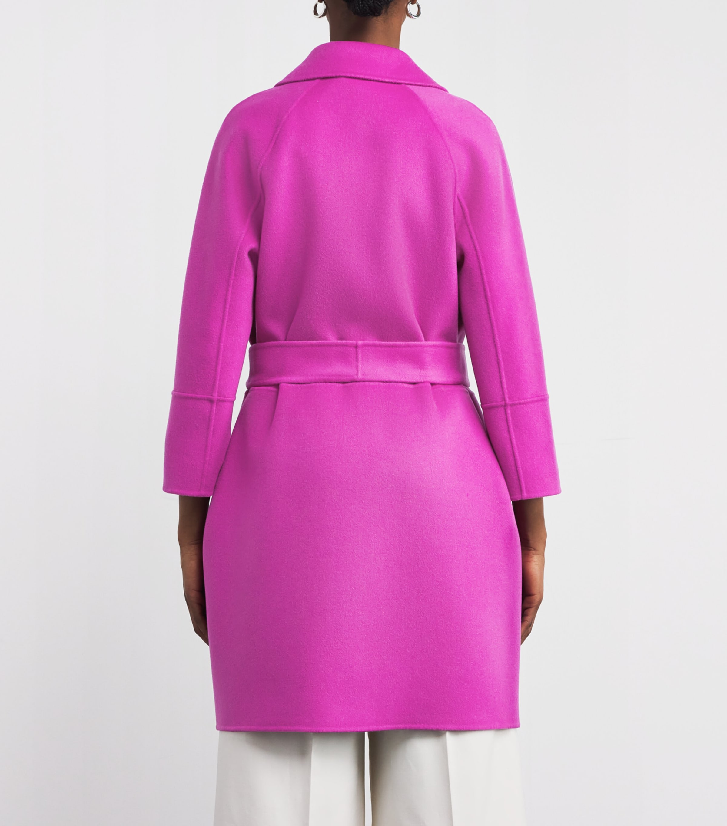Virgin Wool Arona Wrap Coat FUCHSIA Image 4