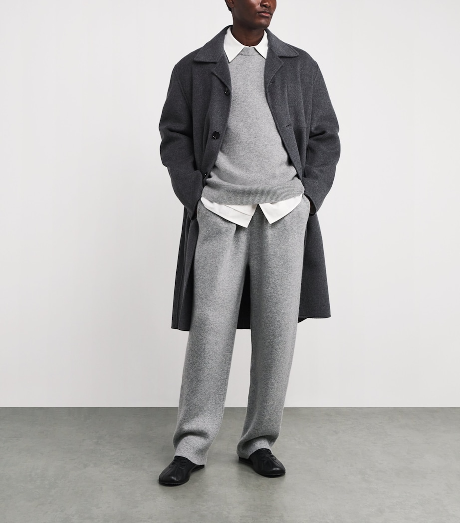 Cashmere-Blend Relaxed Sweatshirt Q25324 GREY/WHITE Image 2