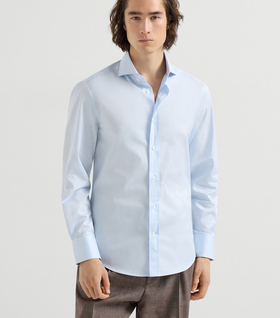 Brunello Cucinelli Mens Cotton Slim Shirt Image 3