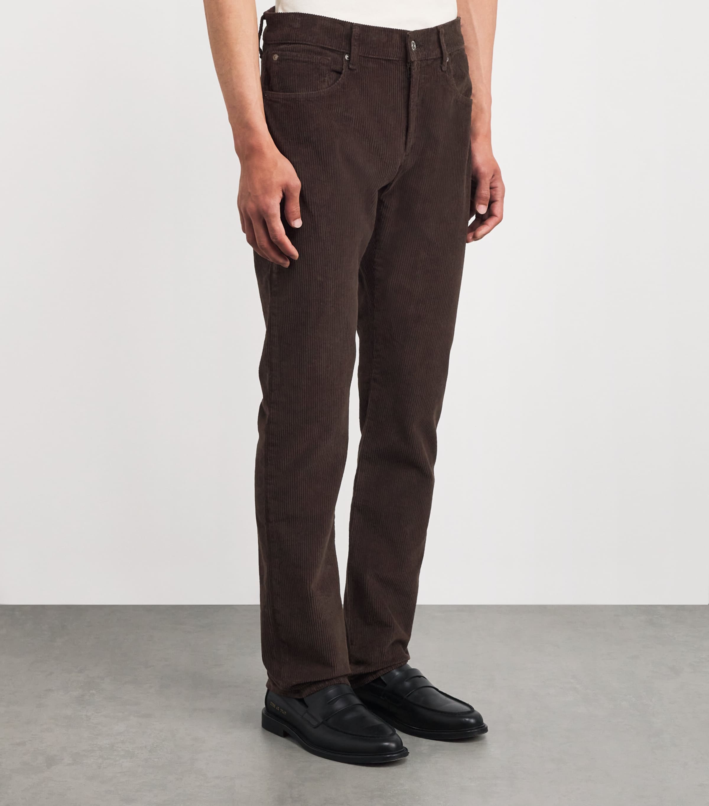 Corduroy Straight Trousers U71LP CORDUROY CFFE Image 3
