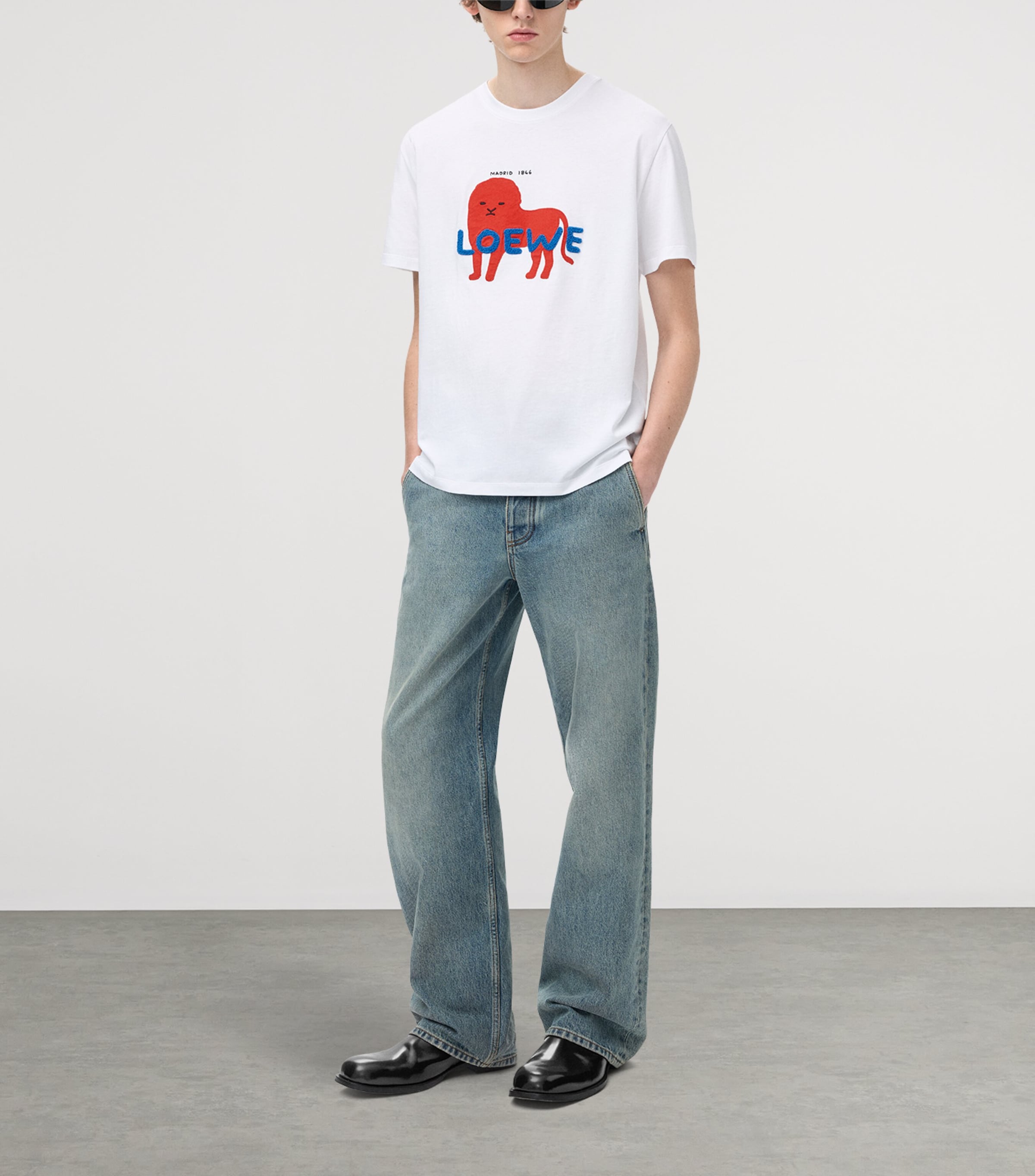 LOEWE White Logo Relaxed T-Shirt | Harrods US