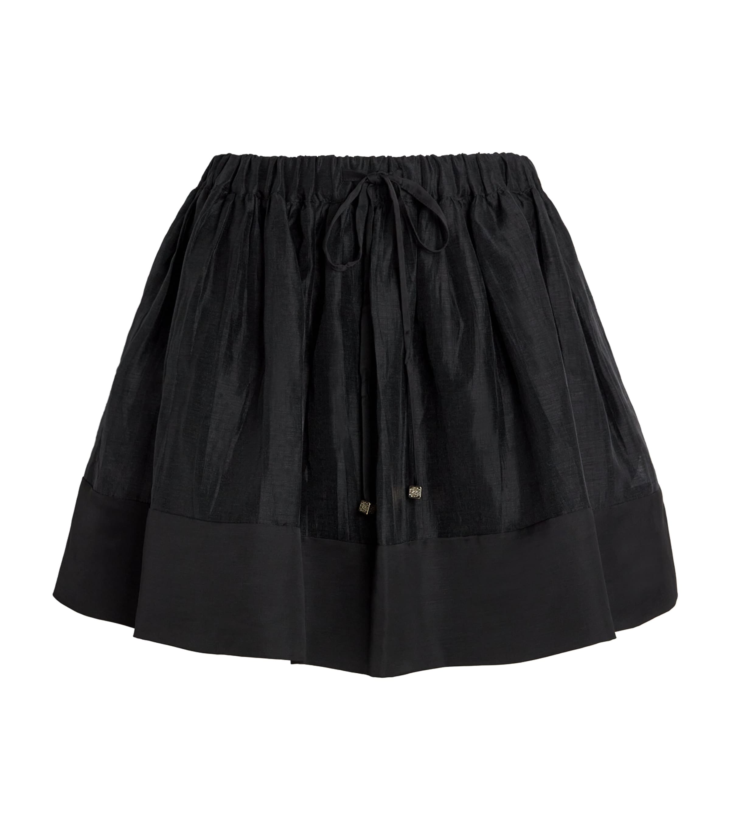 Sandro Drawstring Mini Skirt In Black
